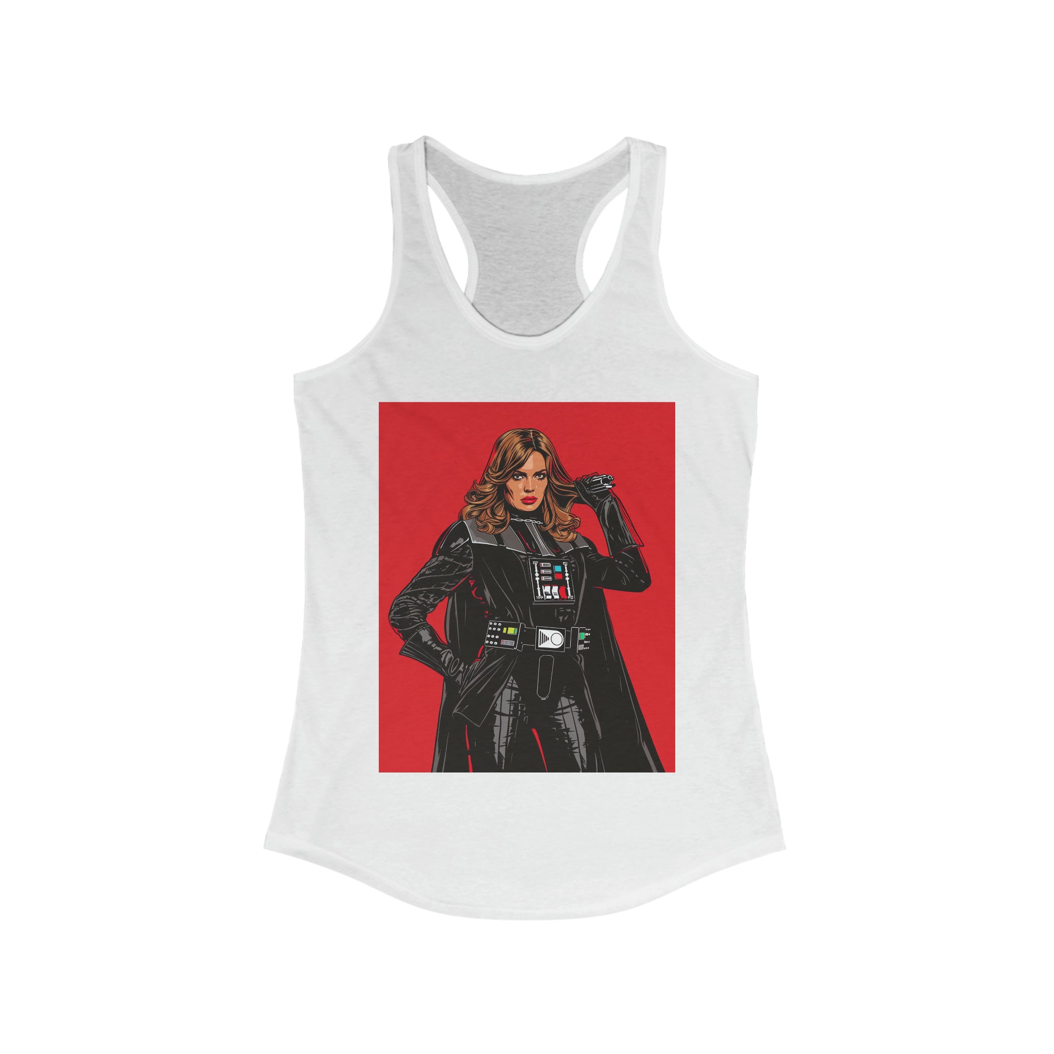 Cute Women's Top is Sure to Be the Talk of Any Gathering with the 'Leader of the Galactic Regiments' Women's Ideal Racerback Tank - Embrace Your Inner Space Commander!