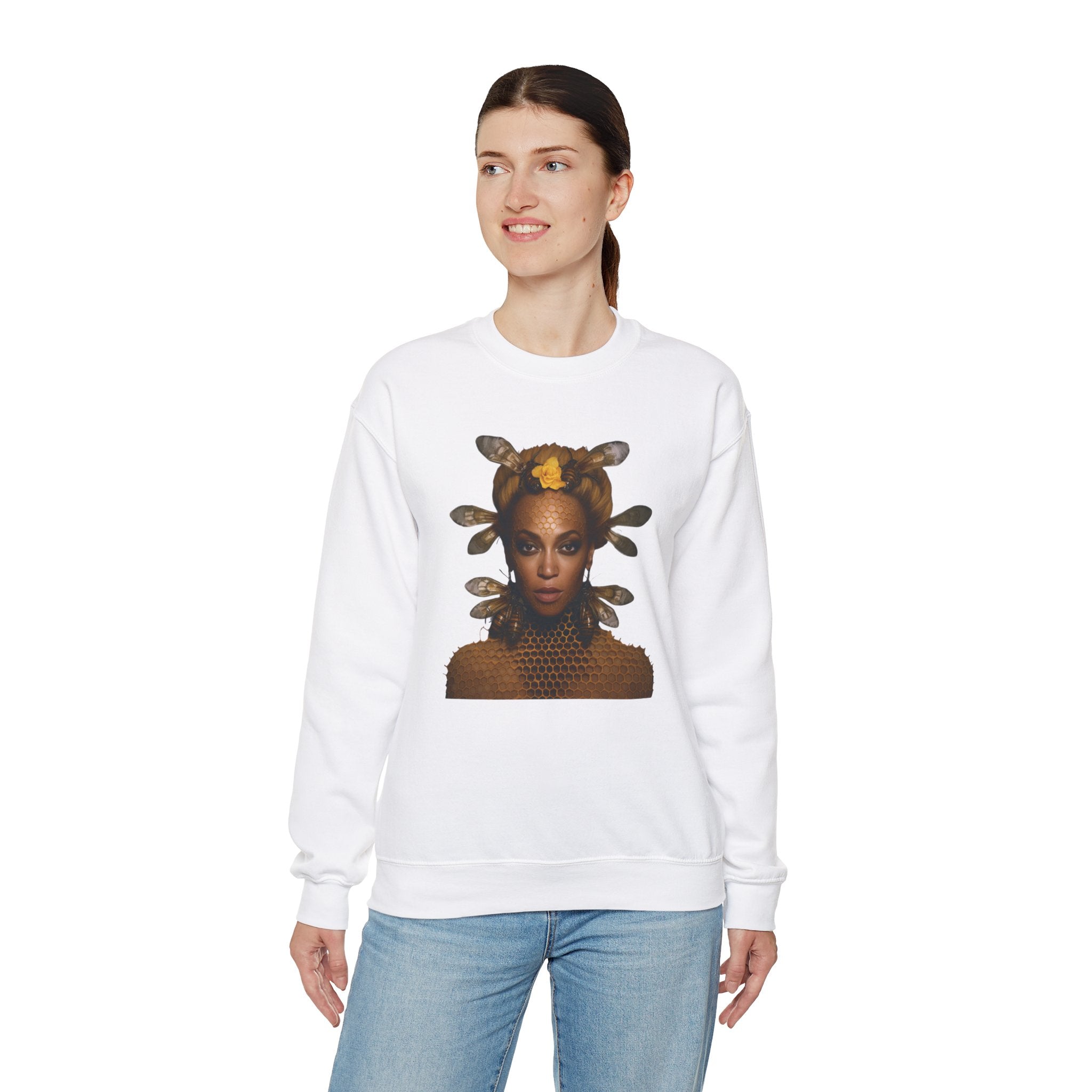 Queen Bee Unisex Heavy Blend™ Crewneck Sweatshirt - Embrace Your Inner Royalty with Iconic Pop Style