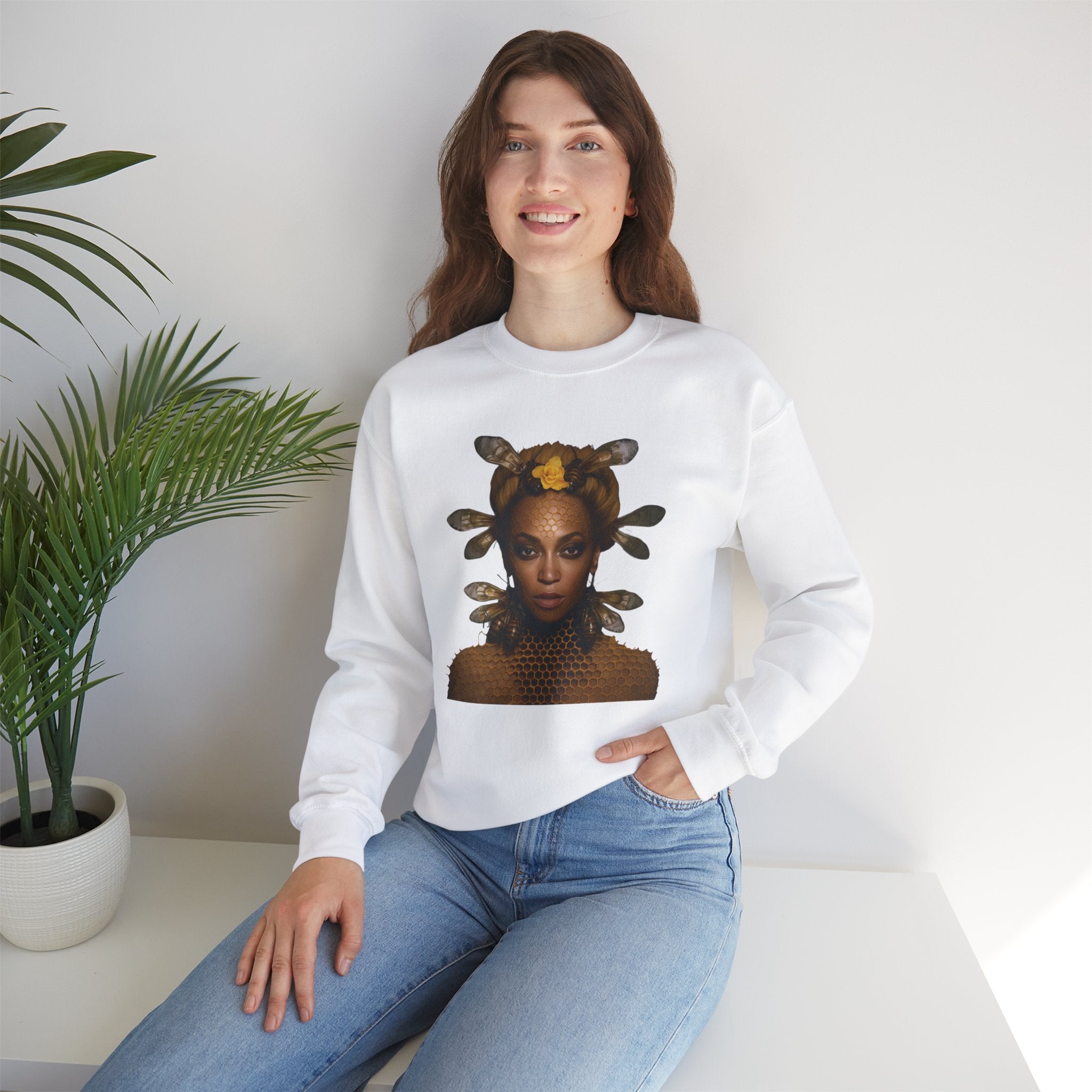 Queen Bee Unisex Heavy Blend™ Crewneck Sweatshirt - Embrace Your Inner Royalty with Iconic Pop Style