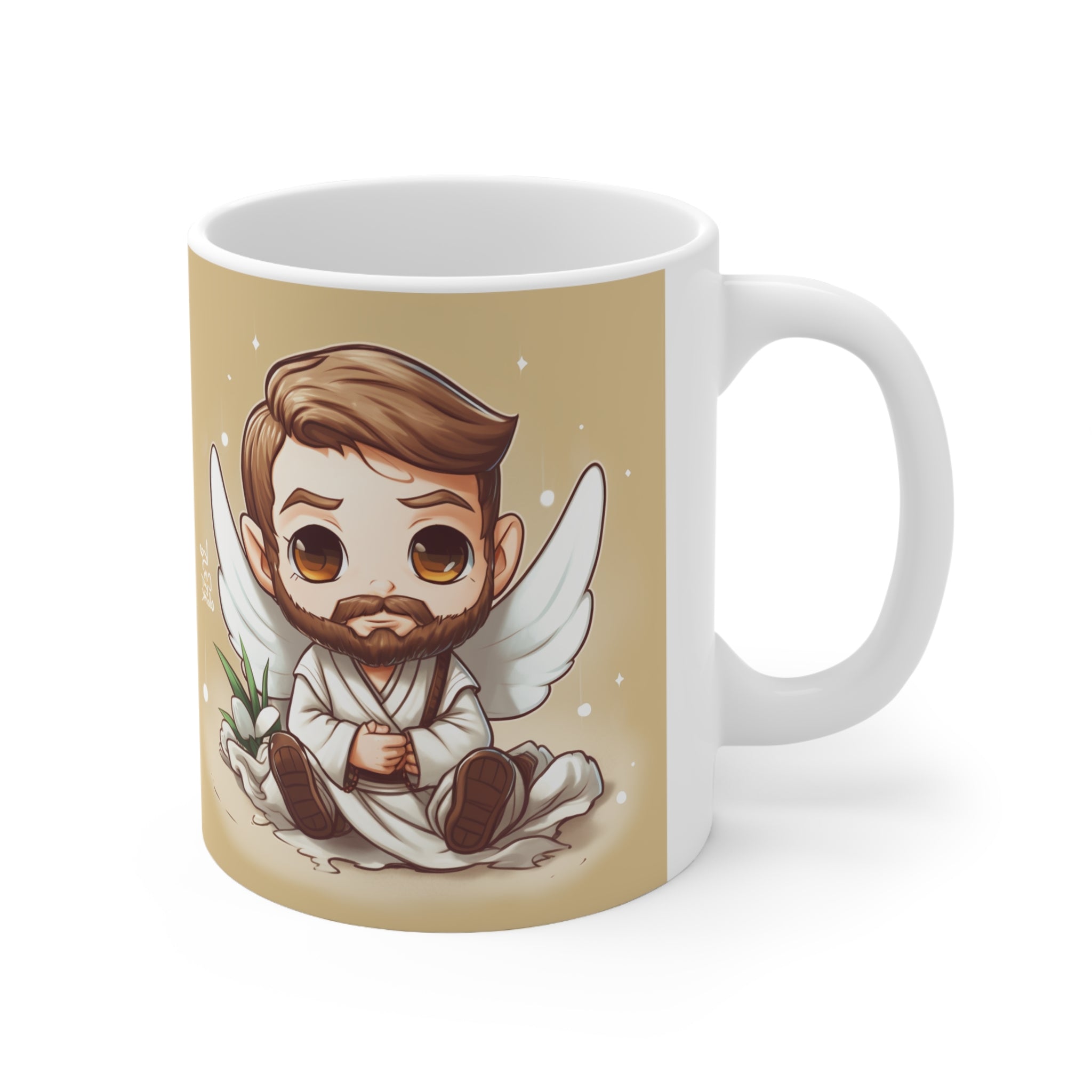 Young Galaxy Hero Romantic Valentine's Day Cupid Ceramic Mug 11oz - Unique Gift for the One You Love or for the Ideal Gift for Friends Media 1 of 4