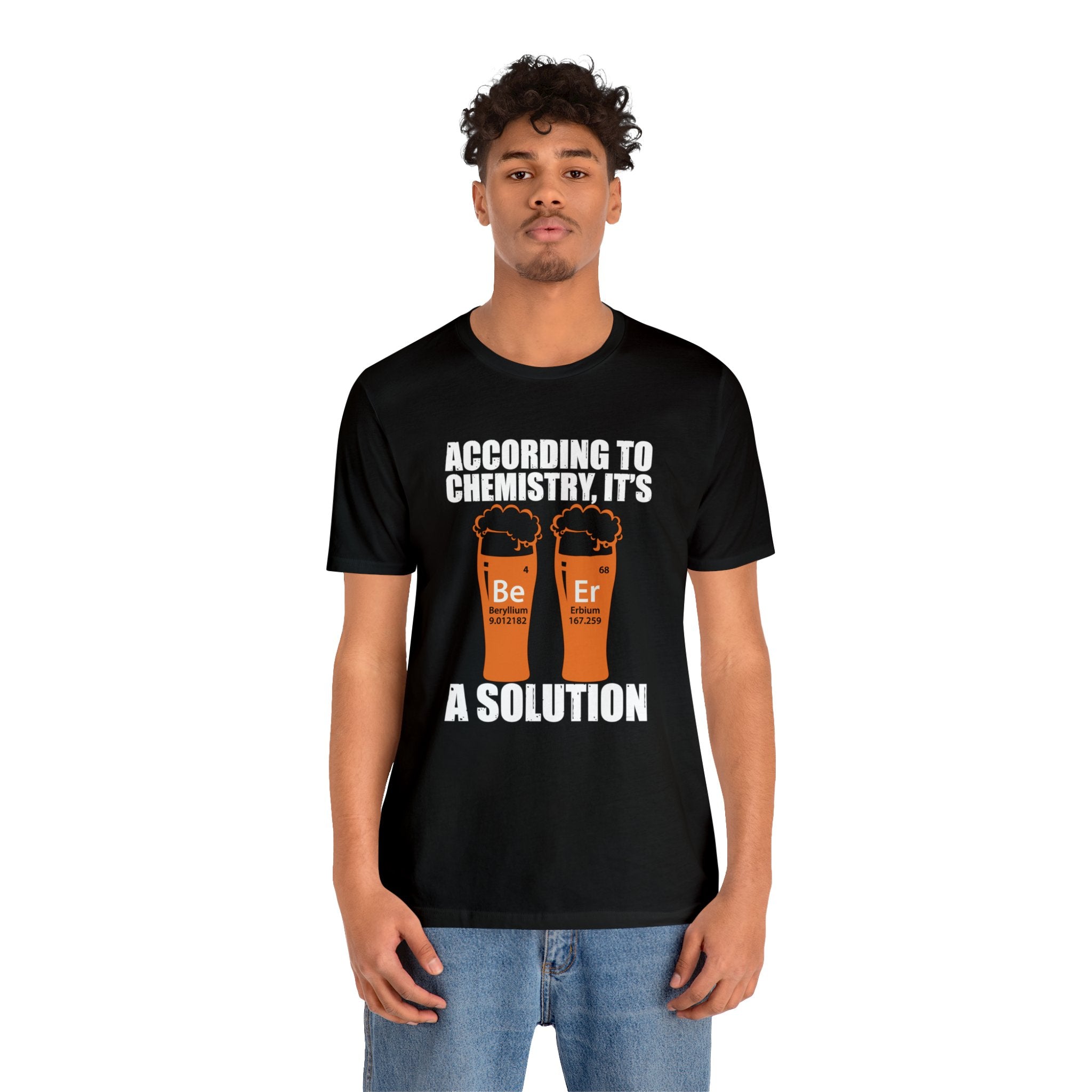 Funny T-Shirt Beer Periodic Table Short Sleeve Tee | Science-Themed T-Shirt for Beer Enthusiasts Gift for Science Students and Science Geeks