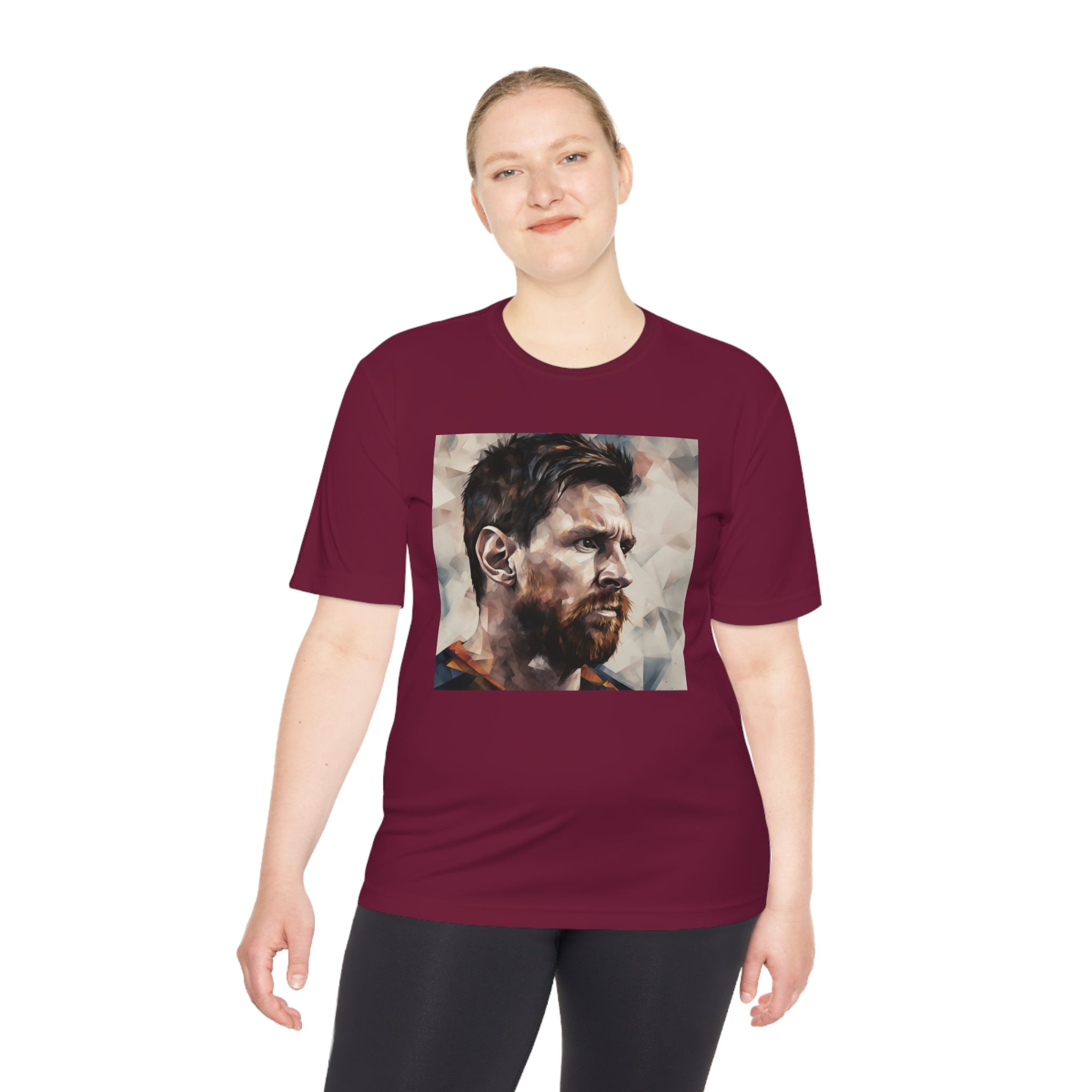 Watercolor Masterpiece: Unisex Moisture Wicking Tee - Dynamic Soccer Artistry Meets Performance Wear Gift for Footballer Fans Won't find anywhere else