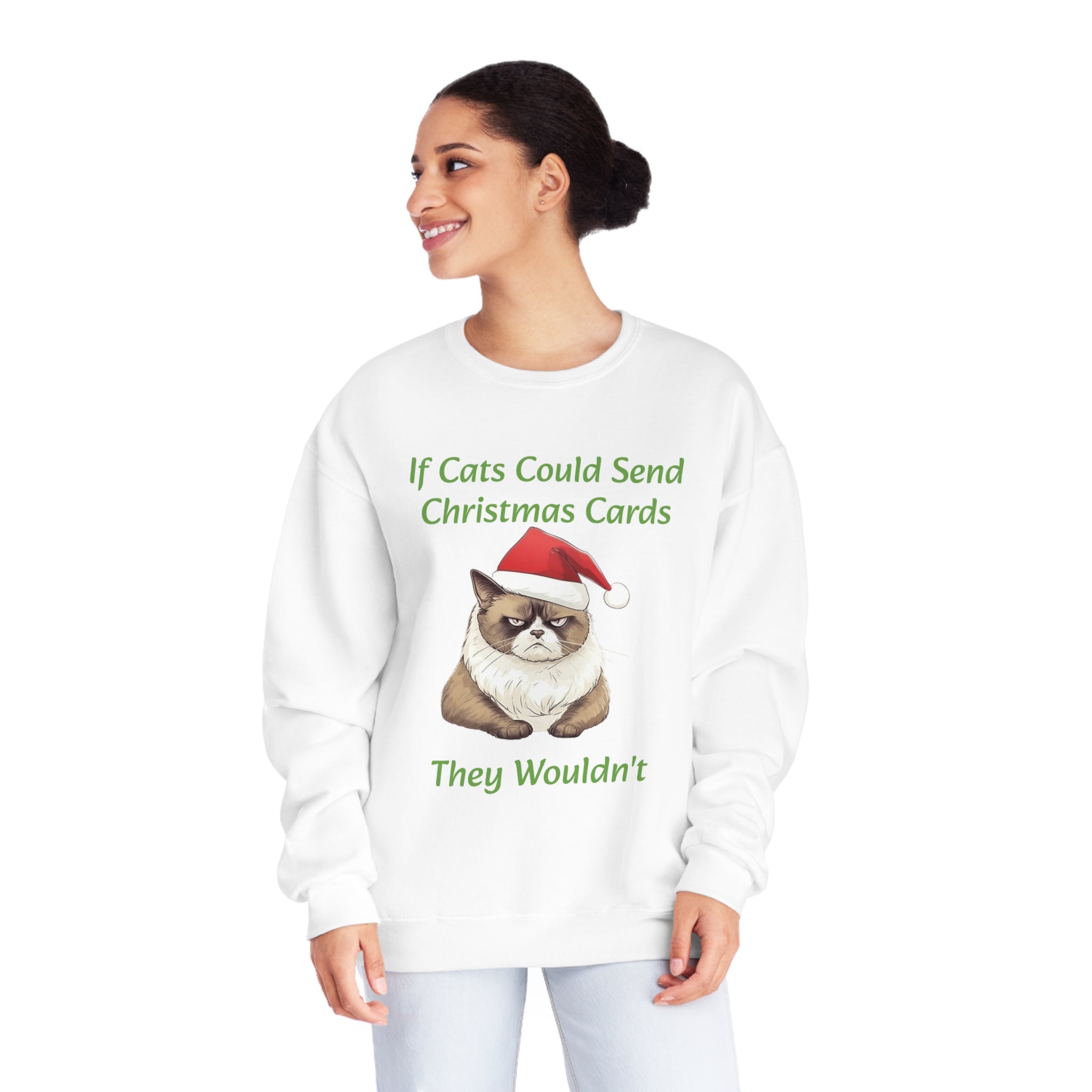 Unisex NuBlend® Crewneck Sweatshirt- "If Cats Could..." Humorous Gift for Holidays Great For Holiday Events and Events