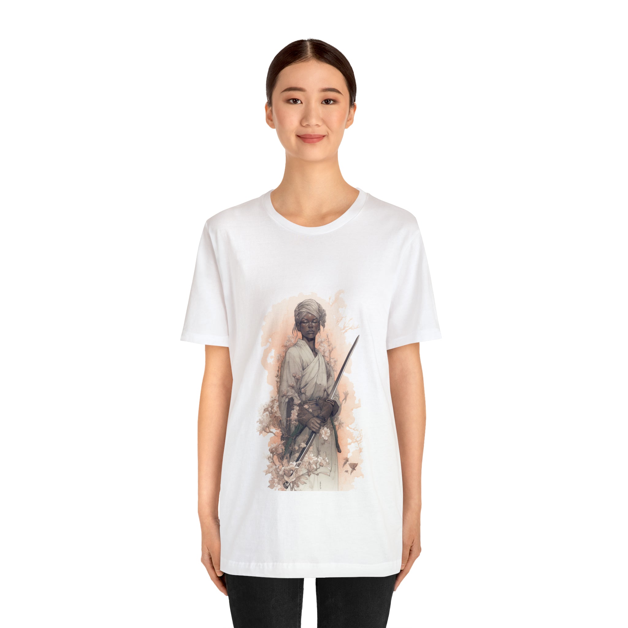 Unisex Jersey Short Sleeve Tee -- Perfect Gift for Female Samurai and Feudal Japan Enthusiasts