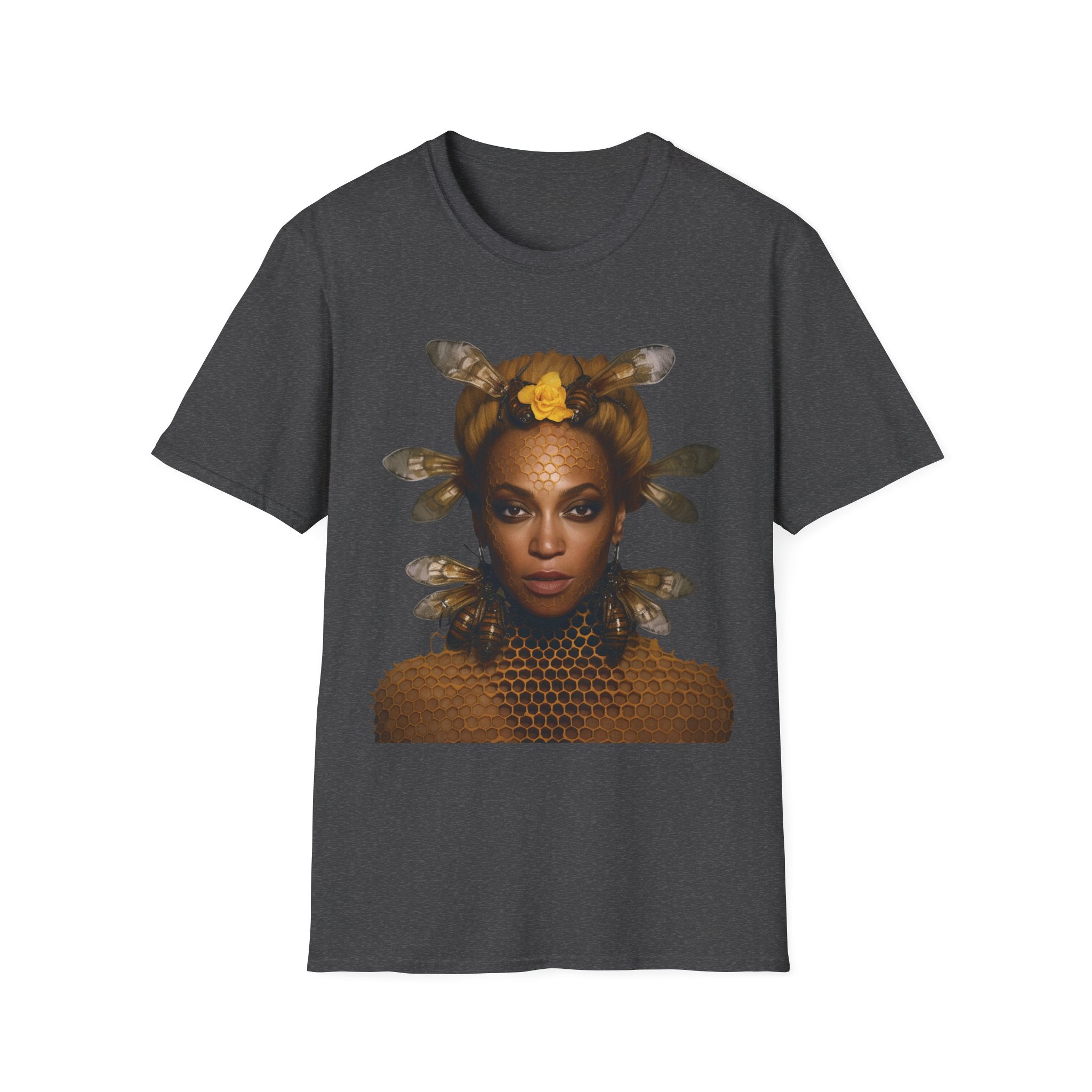 Beehive Queen Music Icon Tribute Unisex Softstyle T-Shirt - Celebrate the Legendary Female Vocalist & Stage Powerhouse