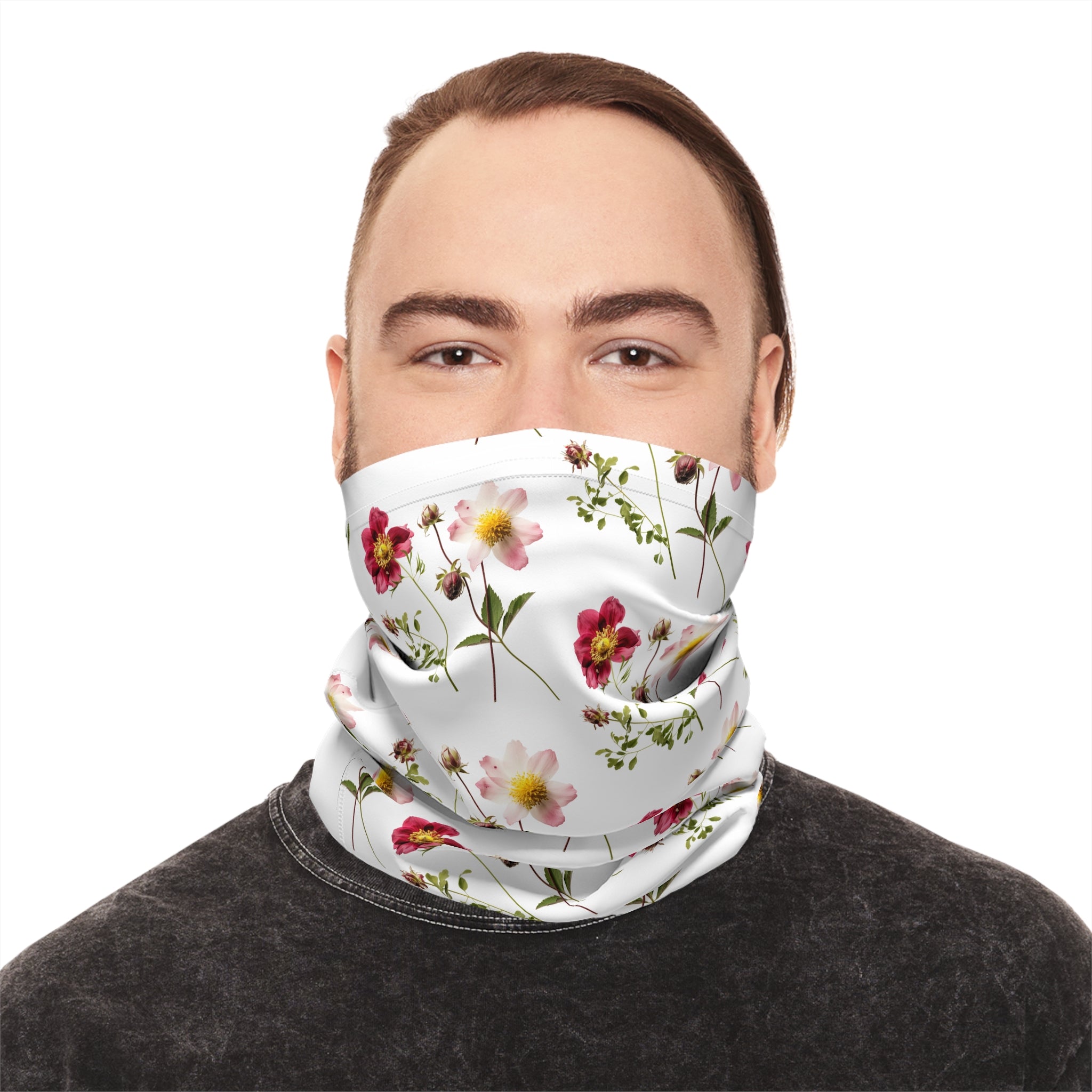 Floral Pattern Lightweight Neck Gaiter Breathable Face Mask Breathable Face Covering Neck Gaiter Breathable Face Scarf Gift