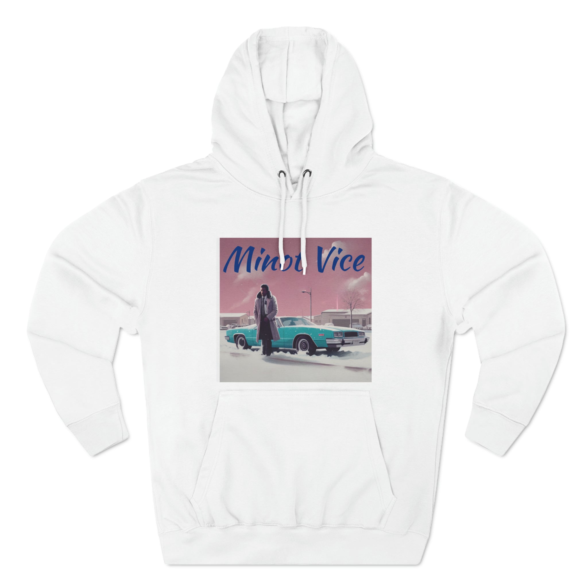 Unisex Premium Pullover Hoodie-"Minot Vice" Winter Color Beautiful Art Gift For Friends and Family and Holiday Present