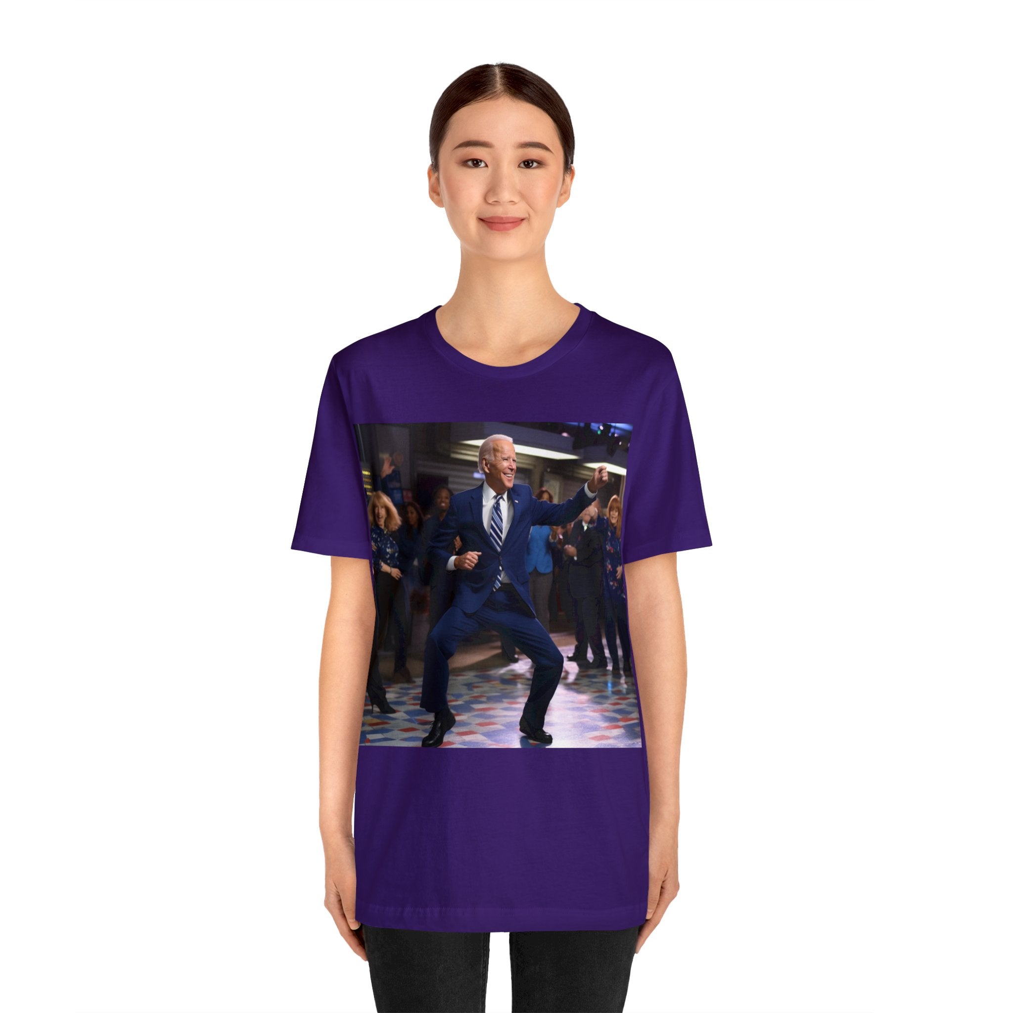 Funny Presidential Gag Gift! Get Groovy on Election Night with Our Funny Disco Dance Party Unisex Tee - Make Your Vote Count in Style! Unisex Jersey Short Sleeve Tee