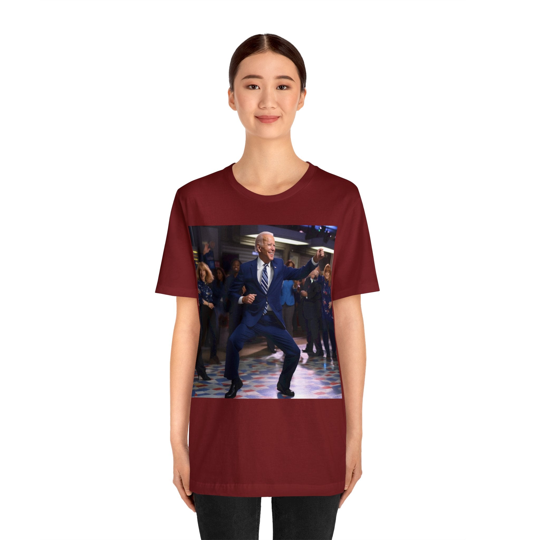 Funny Presidential Gag Gift! Get Groovy on Election Night with Our Funny Disco Dance Party Unisex Tee - Make Your Vote Count in Style! Unisex Jersey Short Sleeve Tee