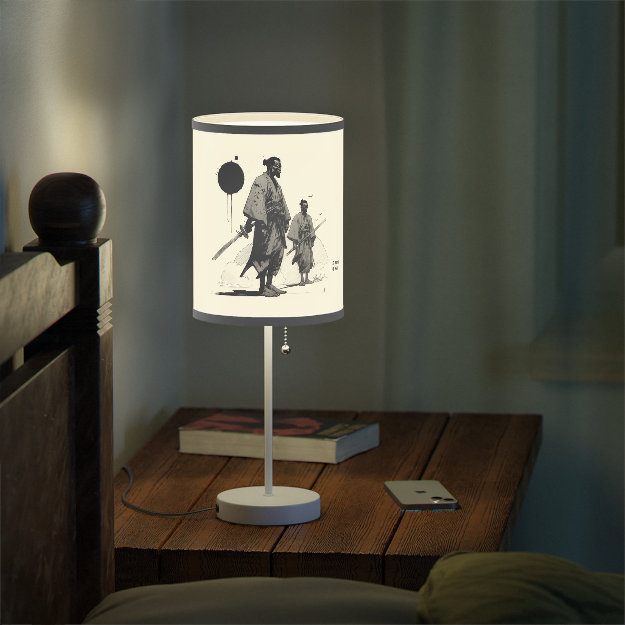 Way of the Warrior Lamp - African American Samurai Theme - Unique Home Decor - Justice/Perseverance - Perfect Gift for History Enthusiasts