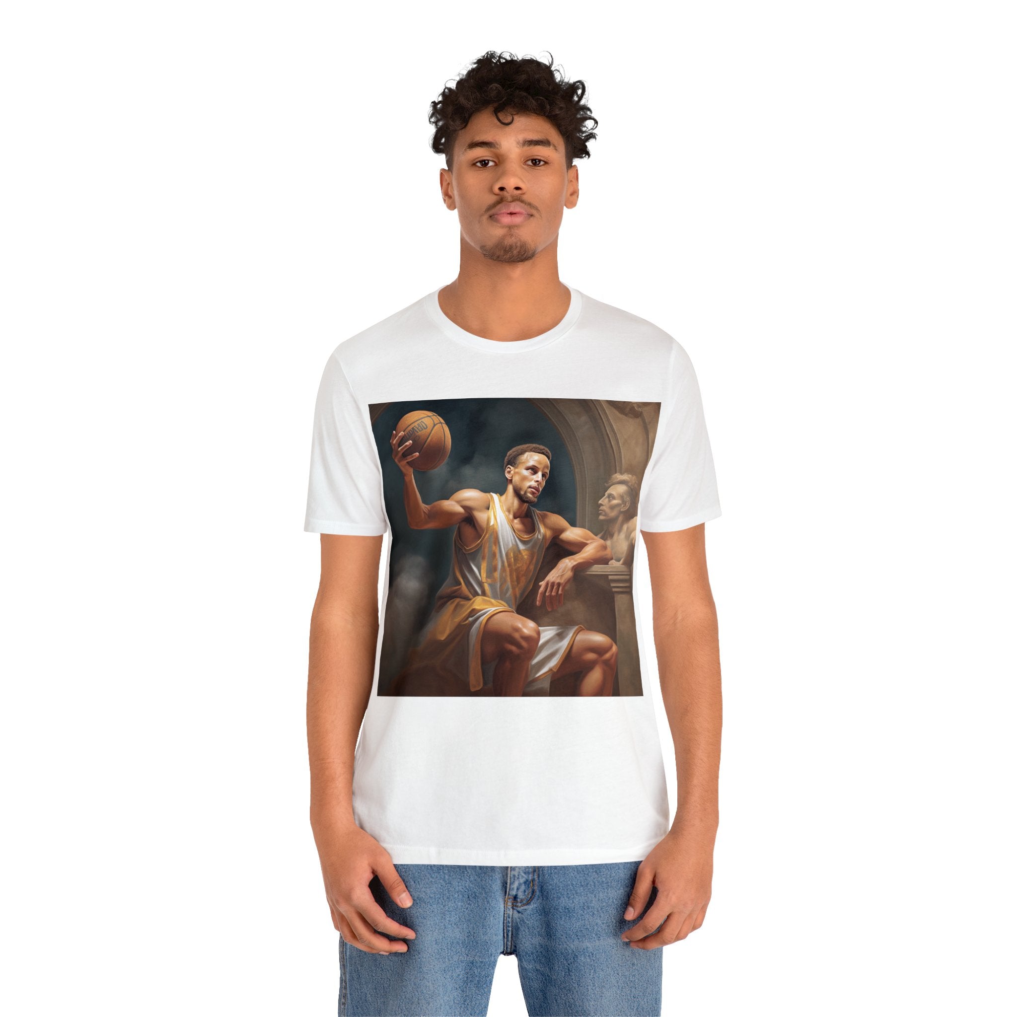 Great for Starting Conversations and Sure to be All the Talk! Perfect Gift for Sport Events Mythical Basketball Athlete 3-Point Greek Demi God S.C. Unisex Jersey Tee - Premium Sports Fan Apparel for Sports Fans and Fans of Dynamic  Sports Players