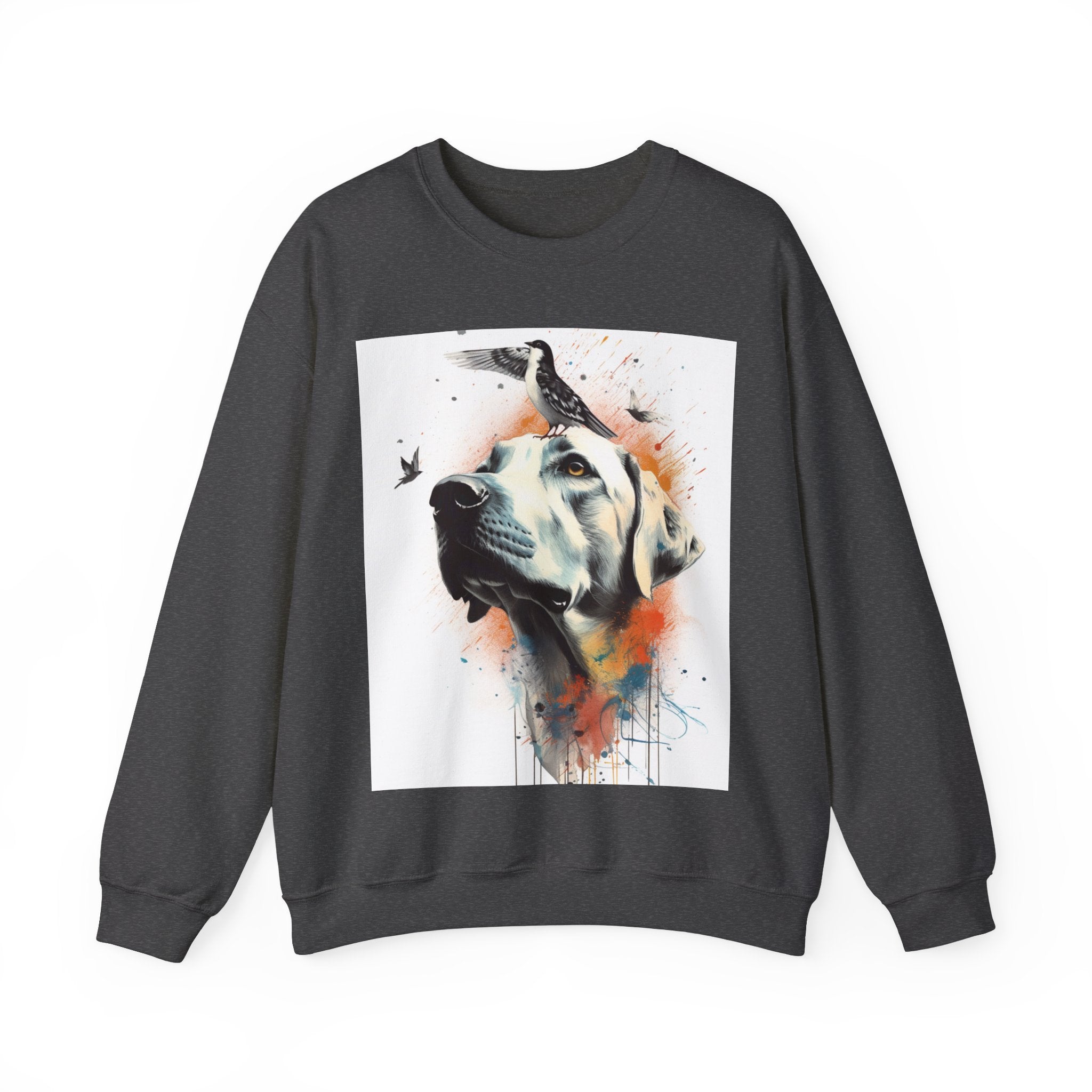 Lead the Way Friend Trusting Bird and Dog Friend Unisex Heavy Blend™ Crewneck Sweatshirt - Cozy Comfort and Unique Style for Animal Lovers