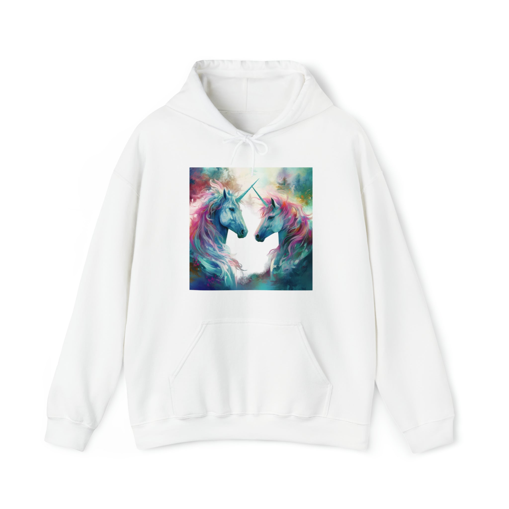 Unisex Heavy Blend™ Hooded Sweatshirt- Unicorns for Fantasy Fans and Lovers of Fairy Tales Gift for Holidays