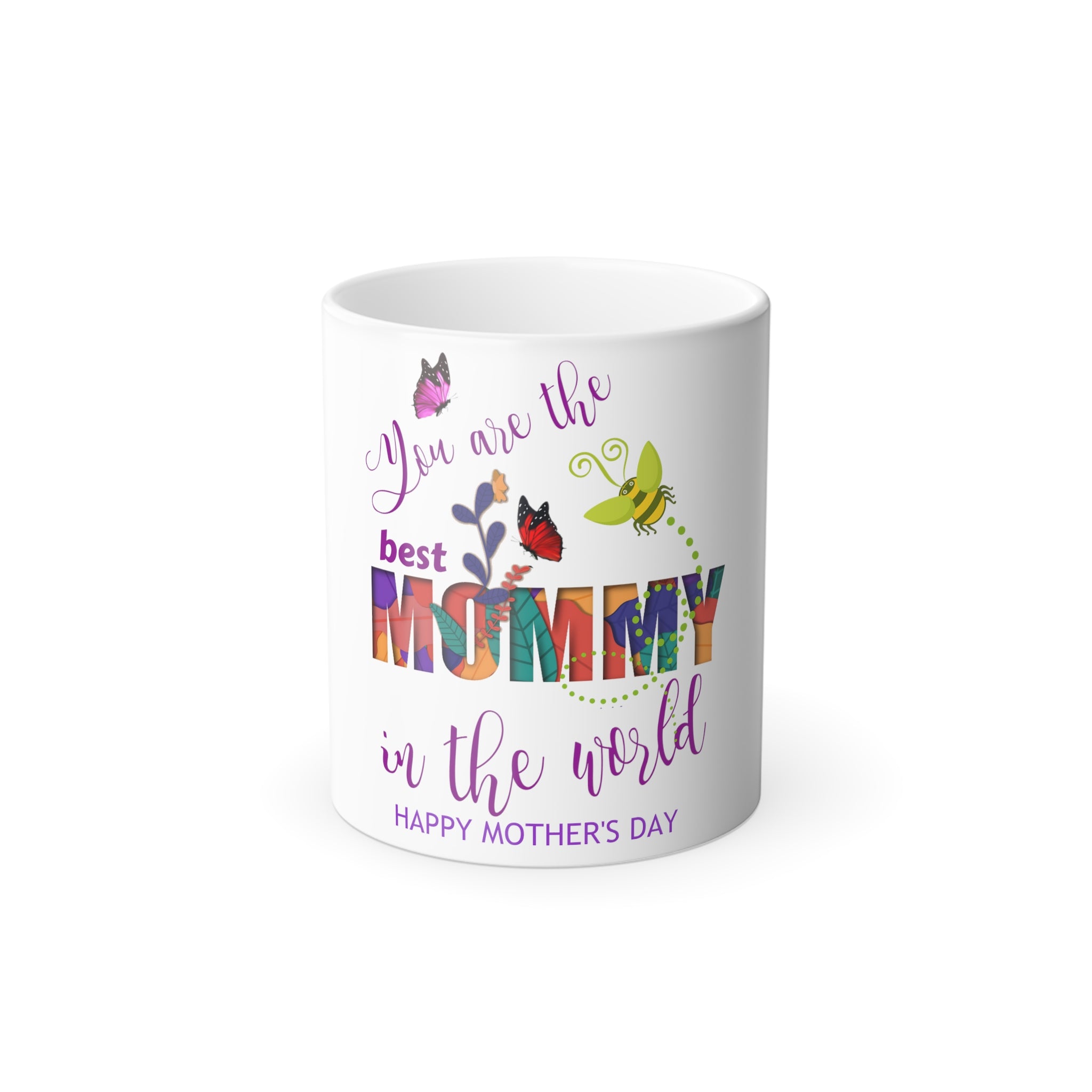 Best Mommy in The World Color Morphing Mug - Surprise Mom with Magic Heat-Changing Ceramic Cup - Unique Gift for Mother's Day and Birthdays