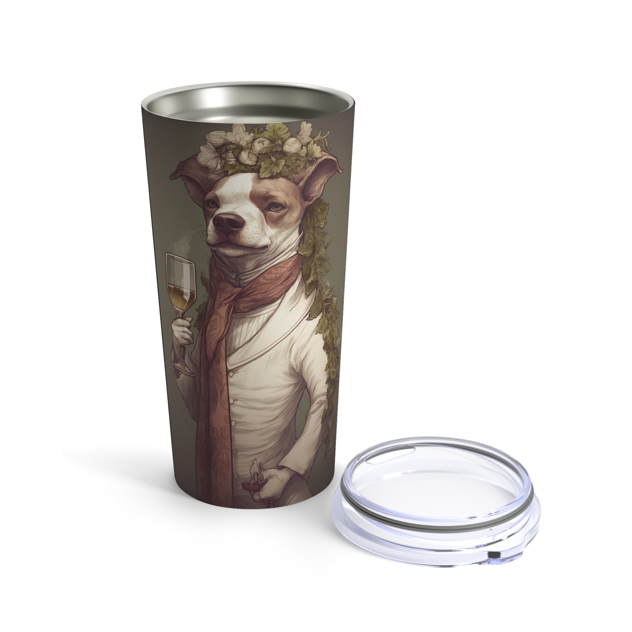 🍷 Wine Baron Doggy Gentleman Tumbler 20oz - Stylish Dog Lover's Wine Glass | Sip in Elegance with Your Furry Companion