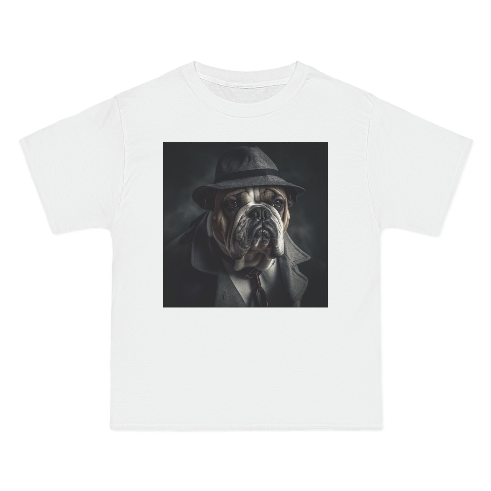 Detective Noir Bulldog T-Shirt - Beefy-T® Short-Sleeve Tee - Unique Dog Mystery Design - Bulldog Lover Shirt - Stylish Pet Detective Top