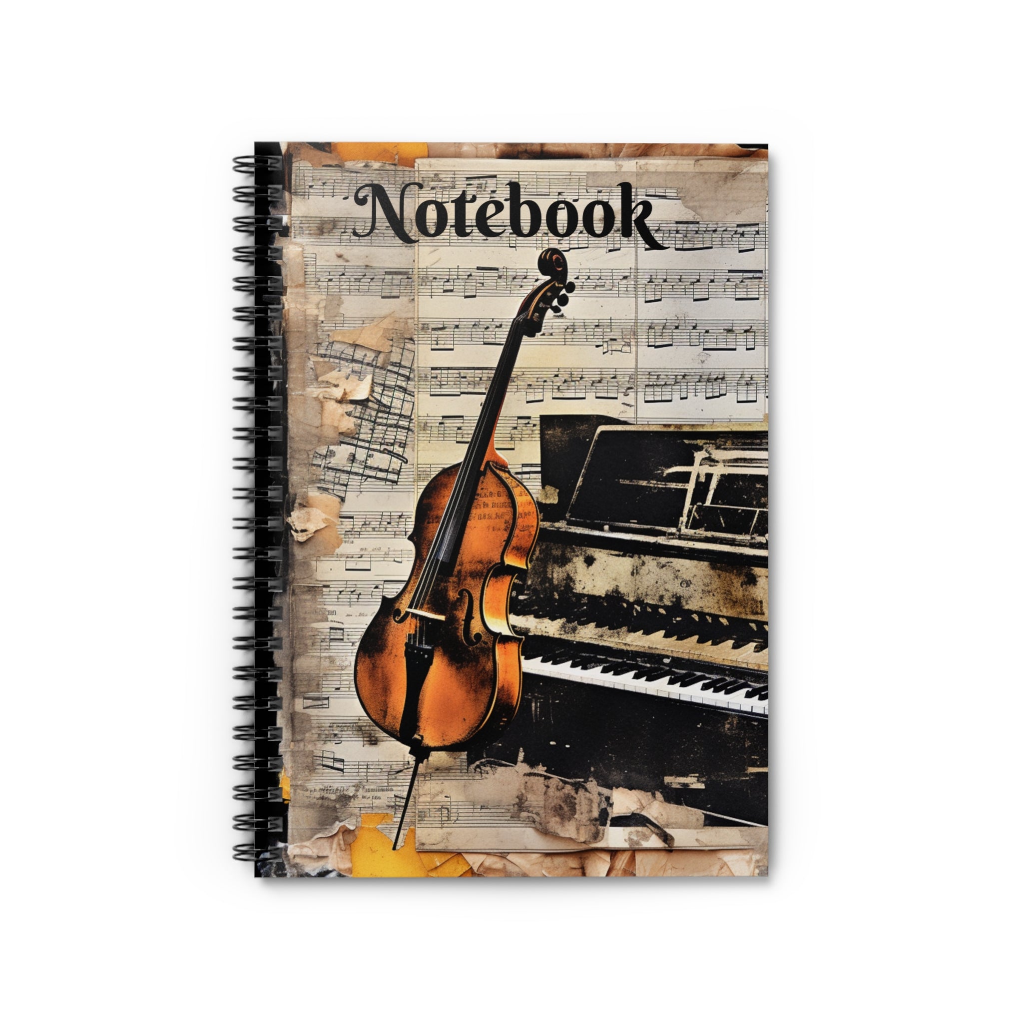 Spiral Notebook - Ruled Line "Guitar Collage"