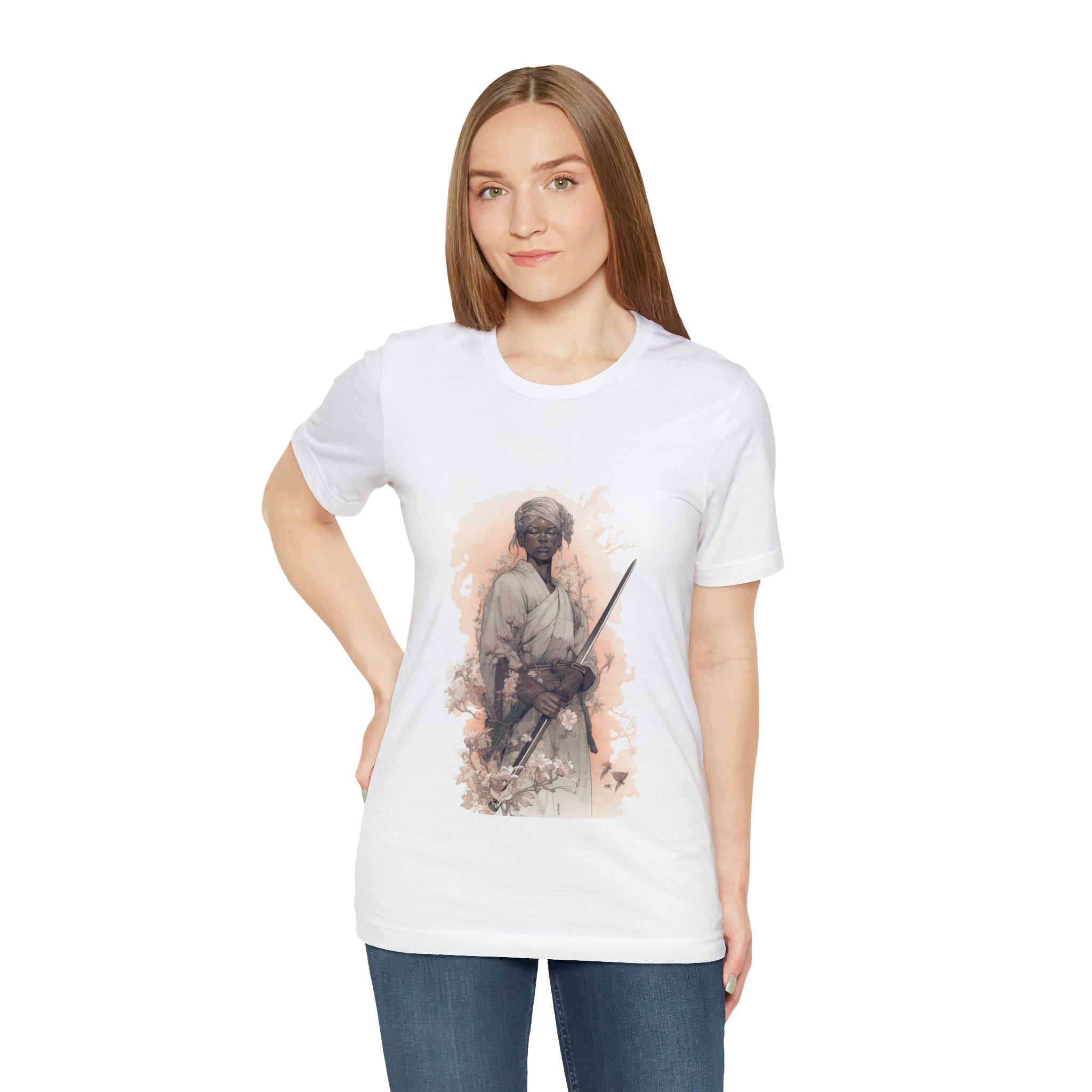 Unisex Jersey Short Sleeve Tee -- Perfect Gift for Female Samurai and Feudal Japan Enthusiasts