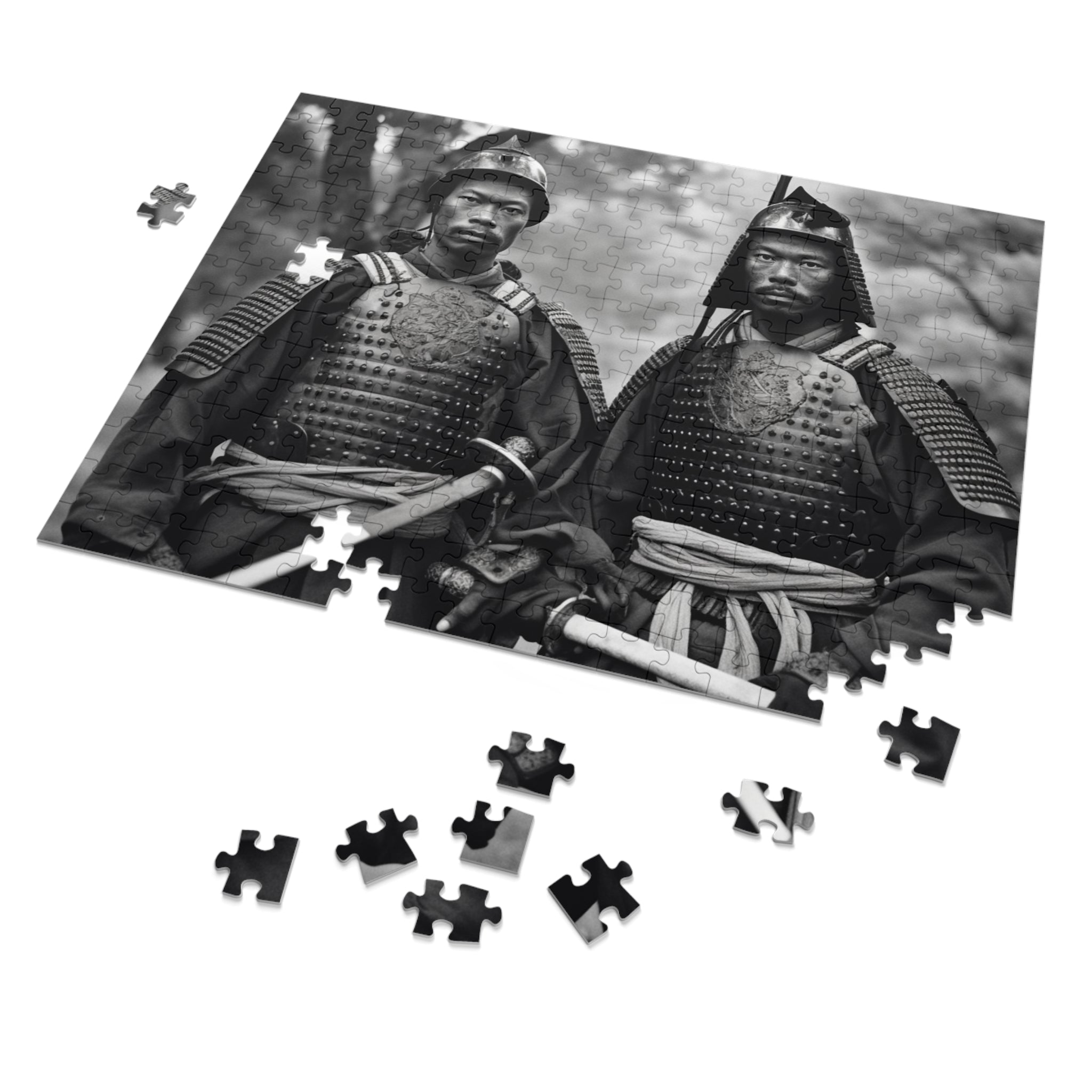 Jigsaw Puzzle (30, 110, 252, 500,1000-Piece)--Samurai Warrior Brothers Perfect Gift for Samurai Enthusiasts and History Lovers