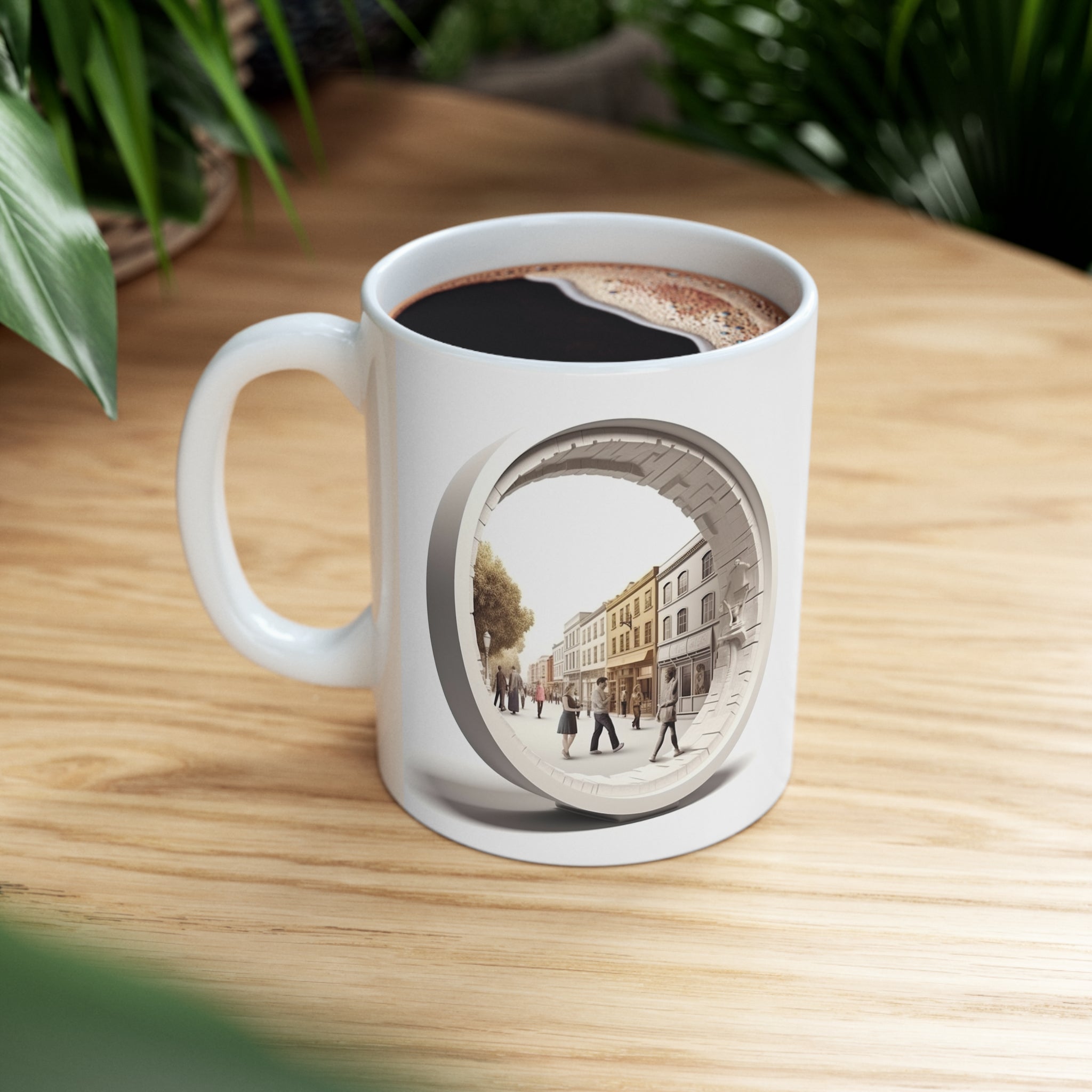 🌀 Mesmerizing Mind-Bender: 11oz Optical Illusion Ceramic Coffee Mug - A Unique Twist to Your Morning Routine ☕️👁