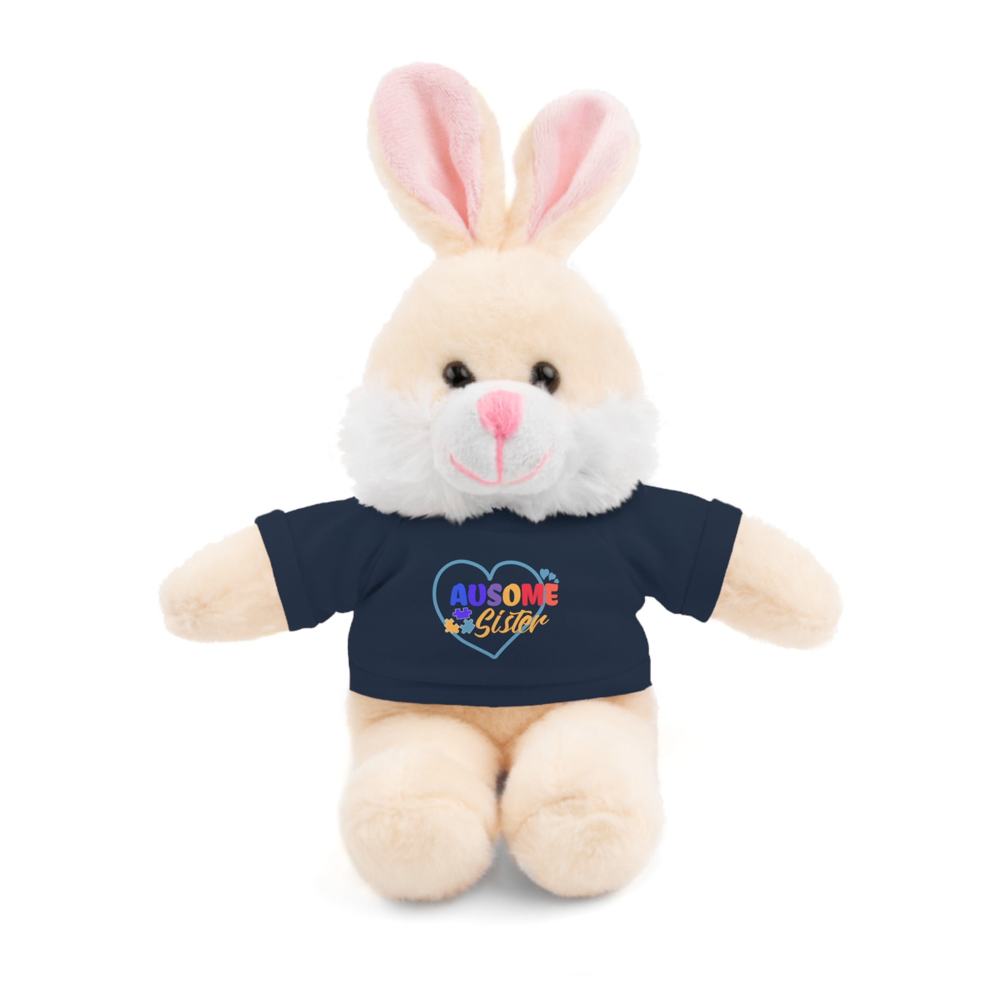 Celebrate Your 'Ausome Sister' with Autism Awareness Stuffed Bear - Customized Tee Included