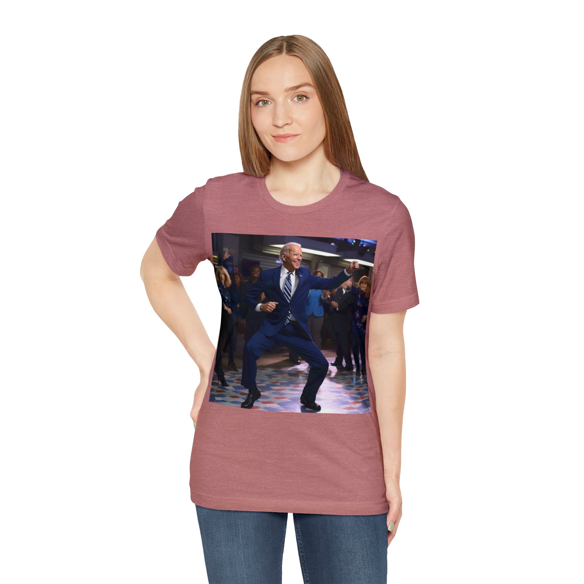 Funny Presidential Gag Gift! Get Groovy on Election Night with Our Funny Disco Dance Party Unisex Tee - Make Your Vote Count in Style! Unisex Jersey Short Sleeve Tee