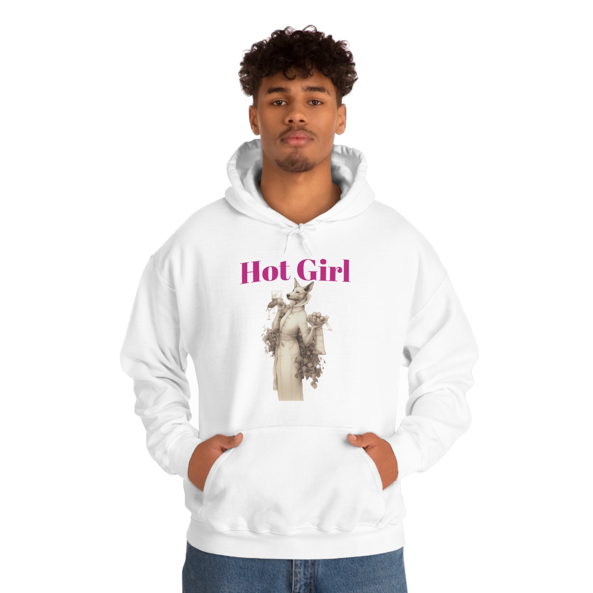 Unisex Heavy Blend Hooded Sweatshirt--"Hot Girl" Great gift for animal lovers Perfect Birthday Gift