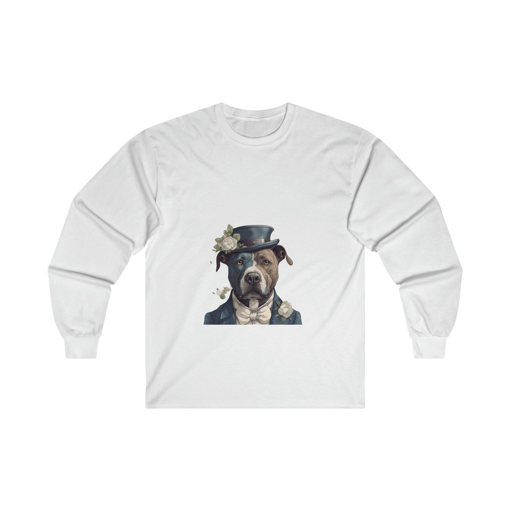 Gentleman Dog Gift Ultra Cotton Long Sleeve Tee: Perfect Present for Pet Owners and Dog Lovers - Ideal for Winter Comfort or Chilly Summer Nights