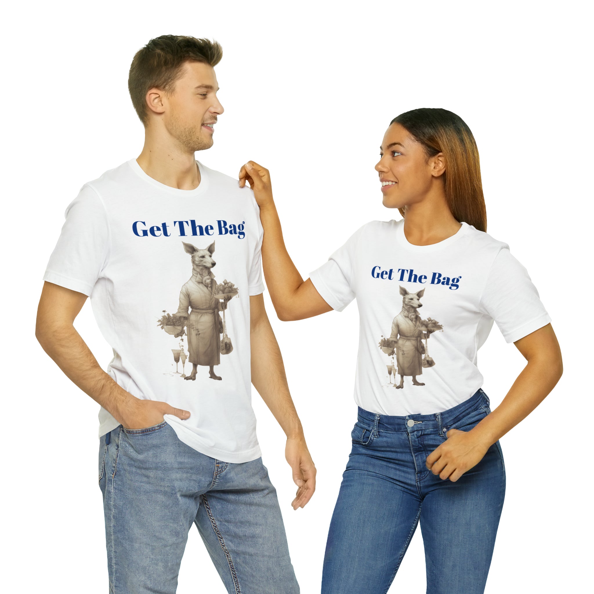 Unisex Jersey Short Sleeve Tee--"Get the Bag" Gentleman Canine Perfect Gift for Pet Lovers or For Dog Lovers