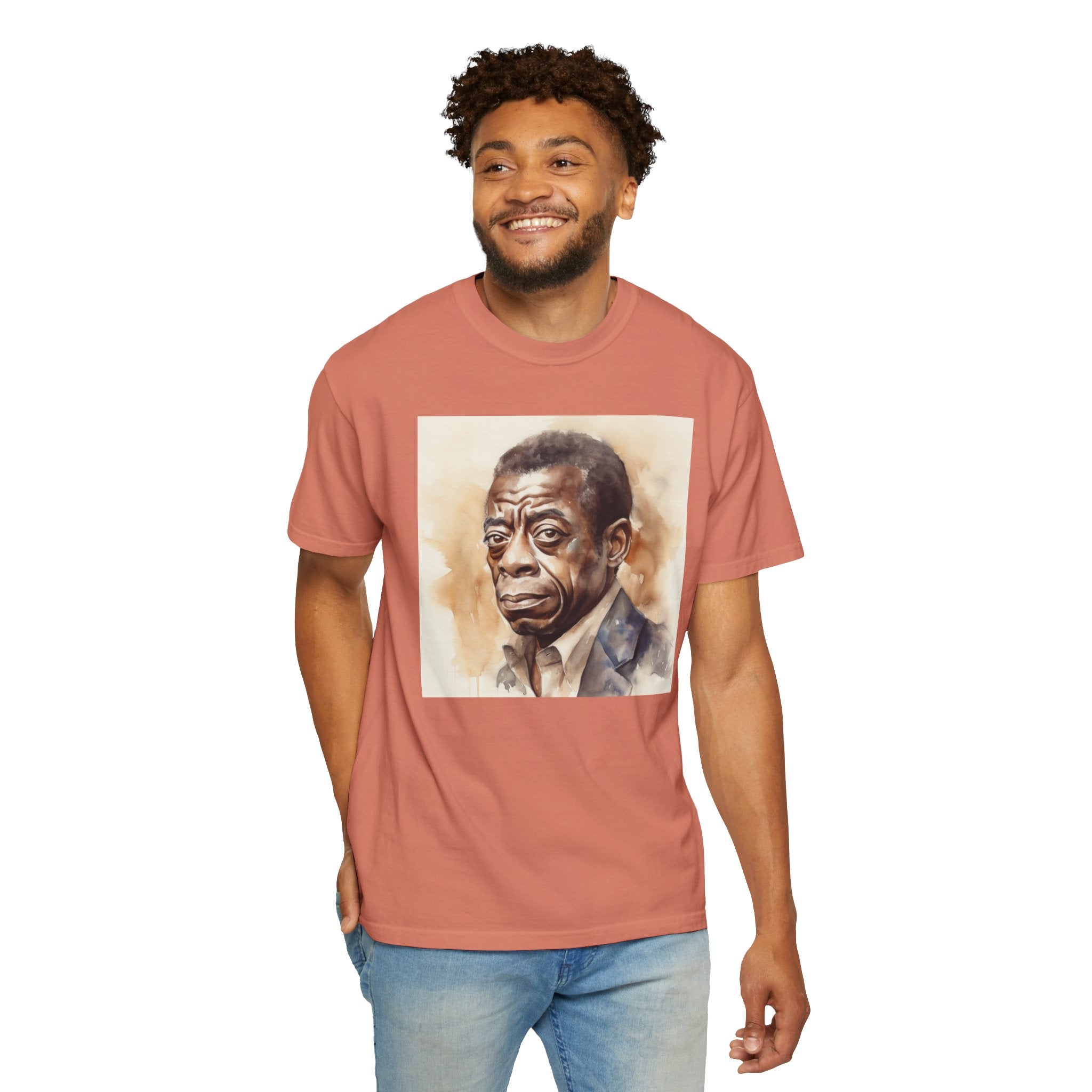 Iconic African American Pioneer Portrait Unisex Garment-Dyed T-shirt - Tribute to a Renowned Writer and Civil Rights Activist