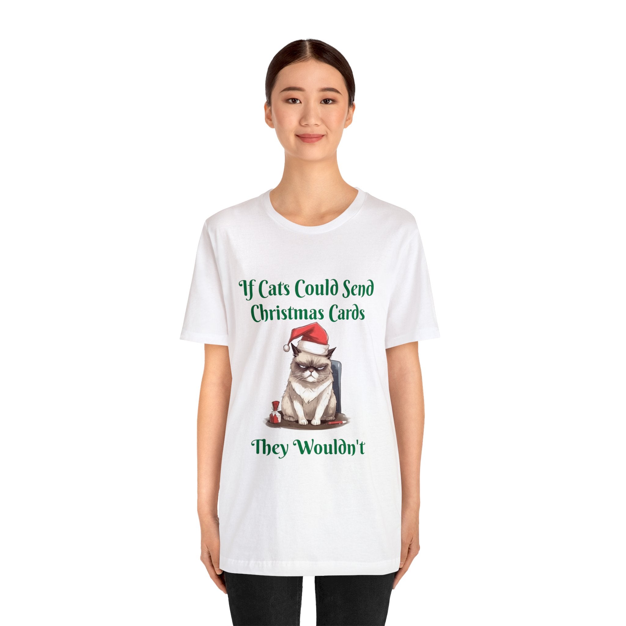 Unisex Jersey Short Sleeve Tee-' "If Cats Could..." Beautiful Gift of Grumpy Cat Ideal for Feline Lovers and Pet Owners Holiday Wear