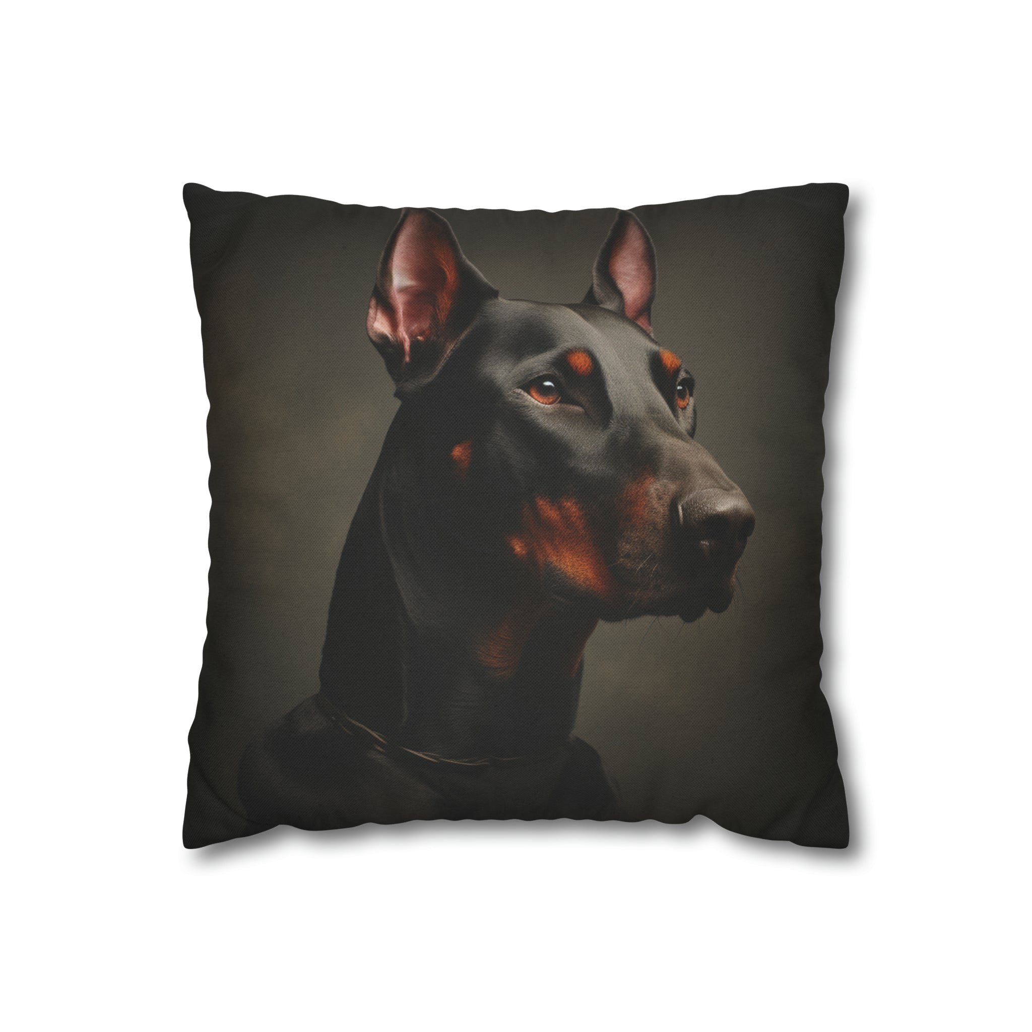 Dobermann Pinscher Elegance: Spun Polyester Square Pillow Case - A Tribute to Noble Dobermans (Professional Art) Gift