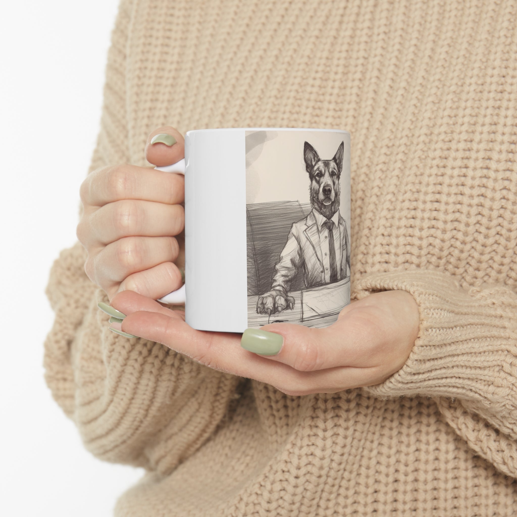 🐶 Manager Doggy Ceramic Mug 11oz - Cute Puppy Boss Coffee Cup for the Ultimate Office Manager | Adorable Desk Decor