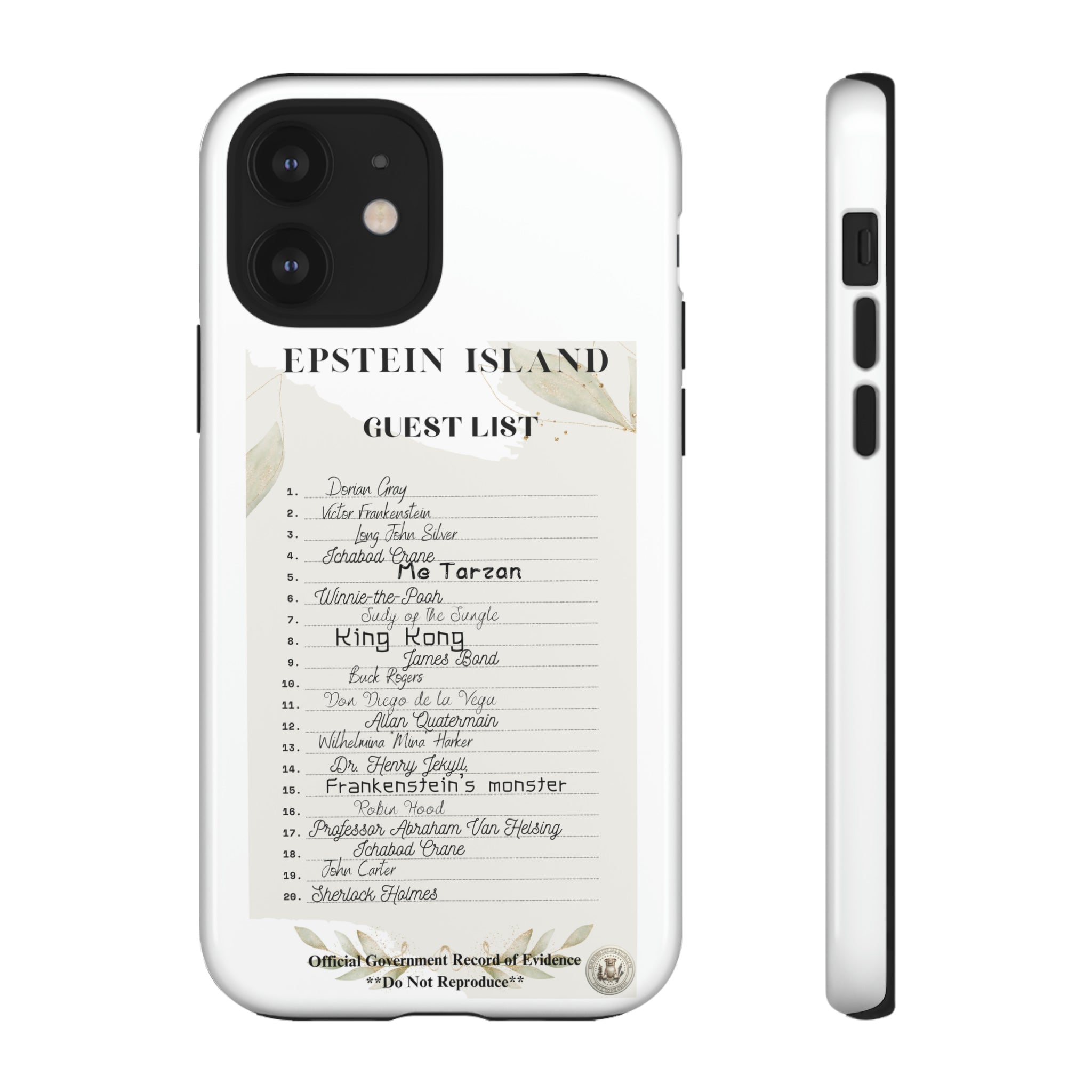 "Mystery Island Survivor" Phone Tough Case Gift for Conspiracy Theorists and Truth Seekers Gift that Will Start a Conversation and Break the Ice for Introverts