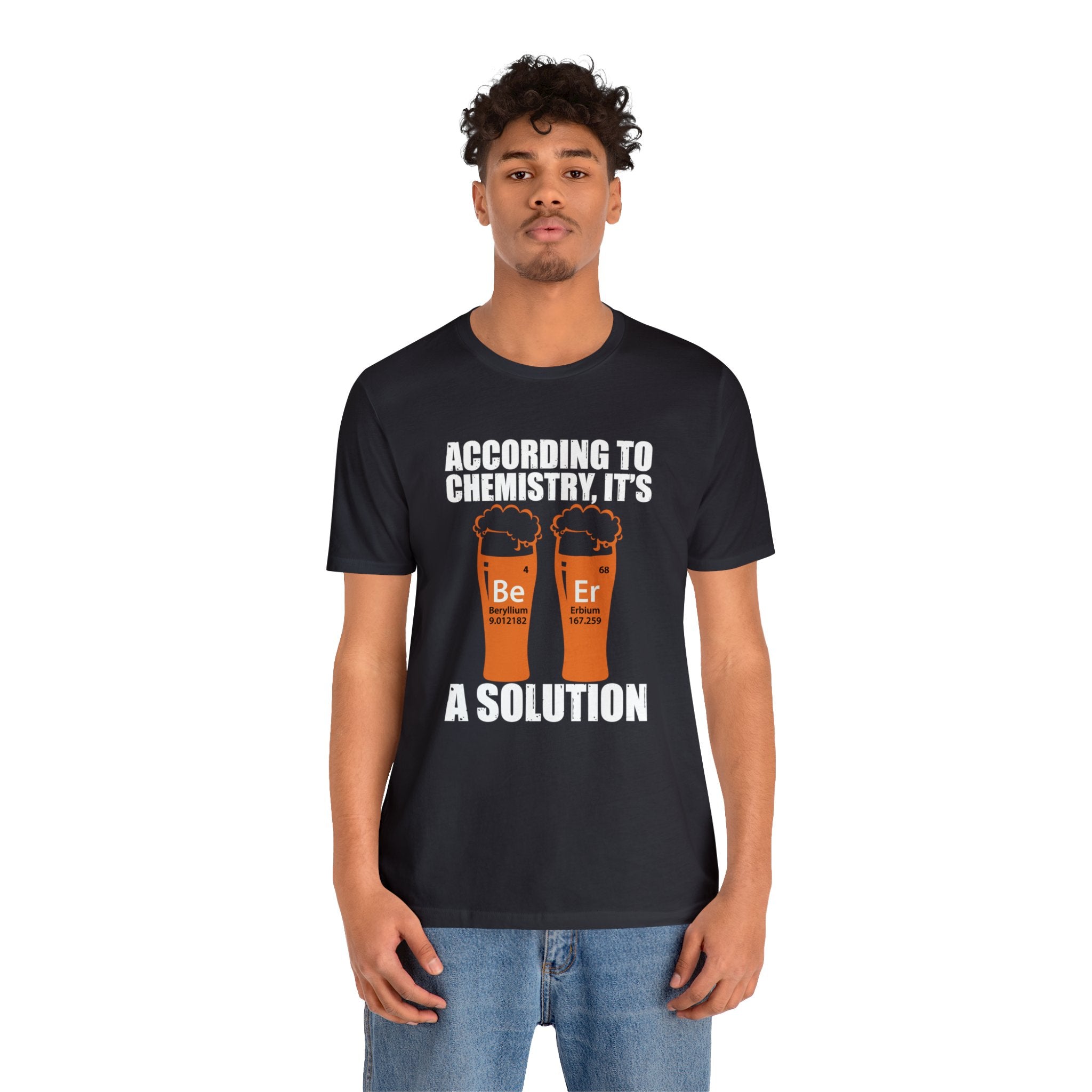 Funny T-Shirt Beer Periodic Table Short Sleeve Tee | Science-Themed T-Shirt for Beer Enthusiasts Gift for Science Students and Science Geeks