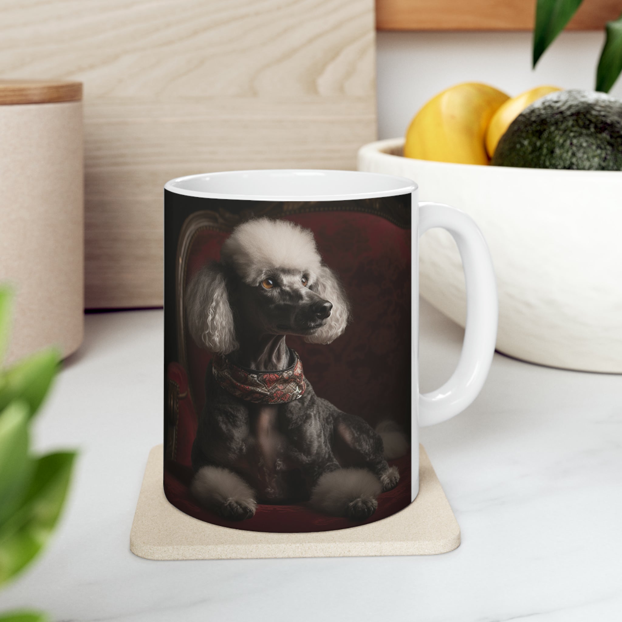 Poodle Princess Dog Owner Furry Friend Dog Photo Ceramic Mug 11oz - Personalized Dog Mug for Dog Lovers | Cherish Your Canine Companion with Every Coffee Sip