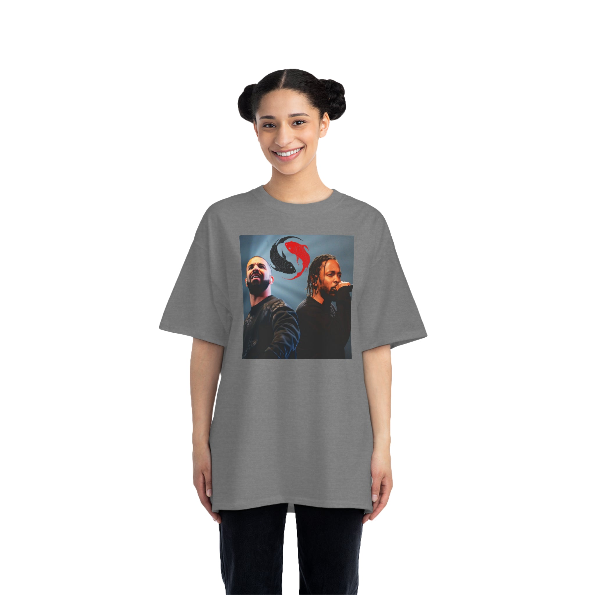 Rap Rivalry Reimagined: 'Yin and Yang - Drizzy vs. Lamar' Beefy-T® Short-Sleeve T-Shirt Beefy-T®  Short-Sleeve T-Shirt