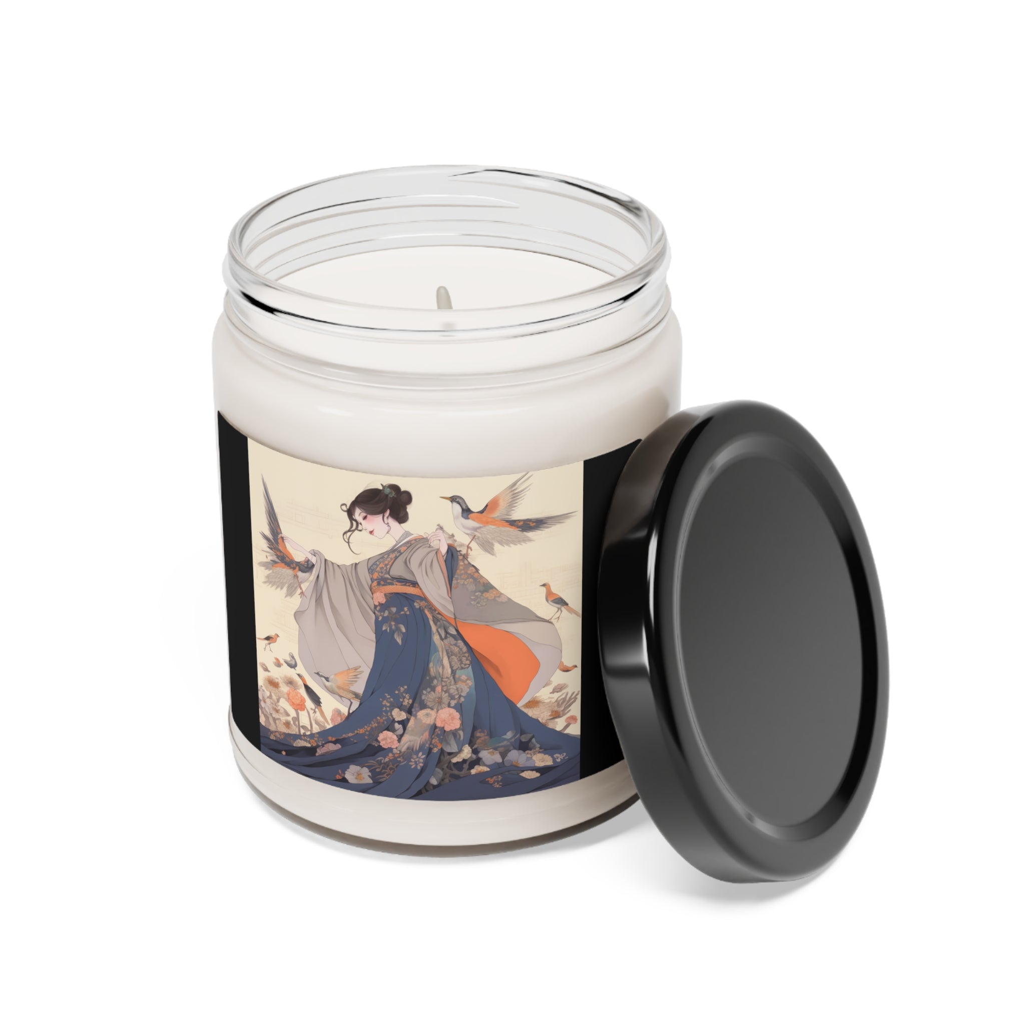 Soothing Fragrance Soy Candle with Japanese Art