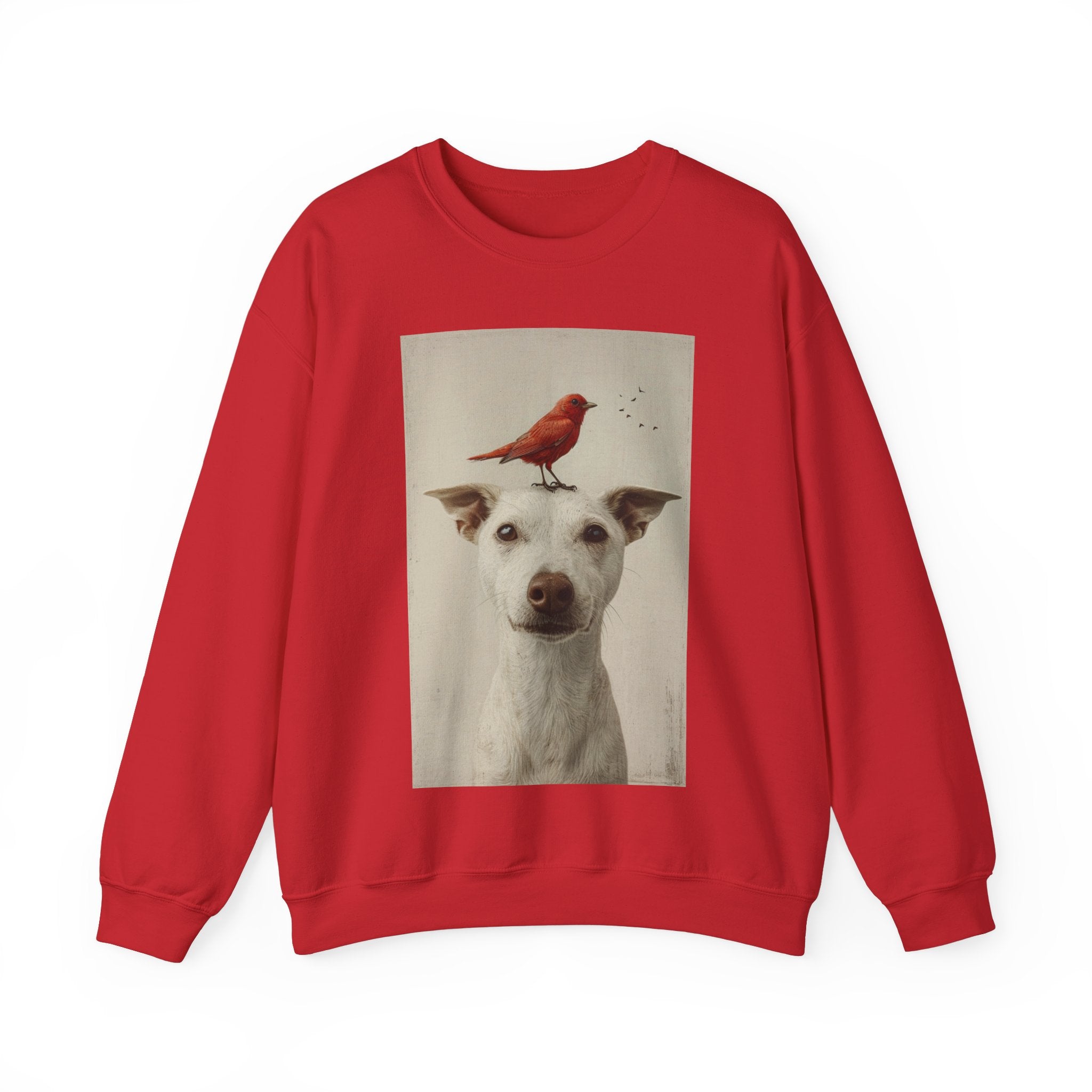 Trusting Bird and Dog Friend Unisex Heavy Blend™ Crewneck Sweatshirt - Cozy Comfort and Unique Style for Animal Lovers