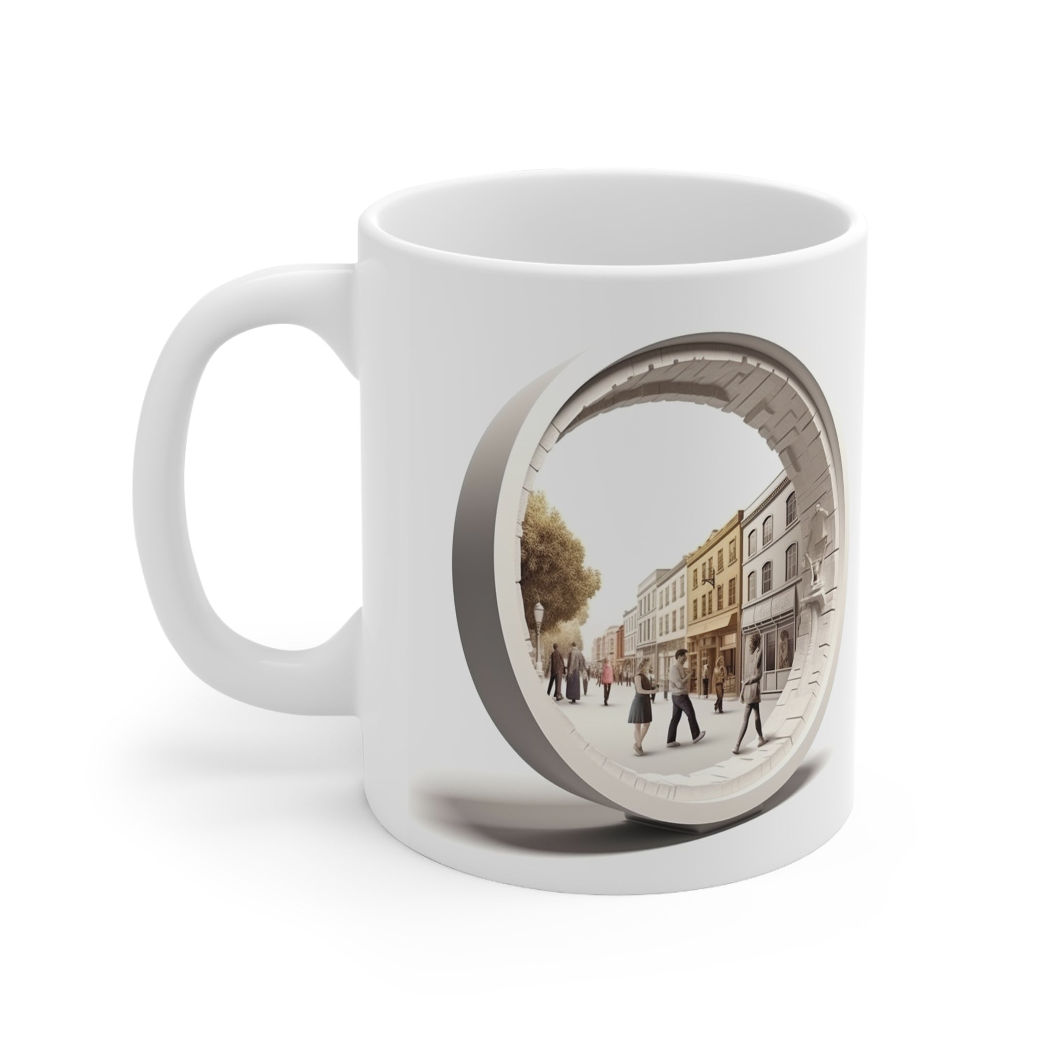 🌀 Mesmerizing Mind-Bender: 11oz Optical Illusion Ceramic Coffee Mug - A Unique Twist to Your Morning Routine ☕️👁