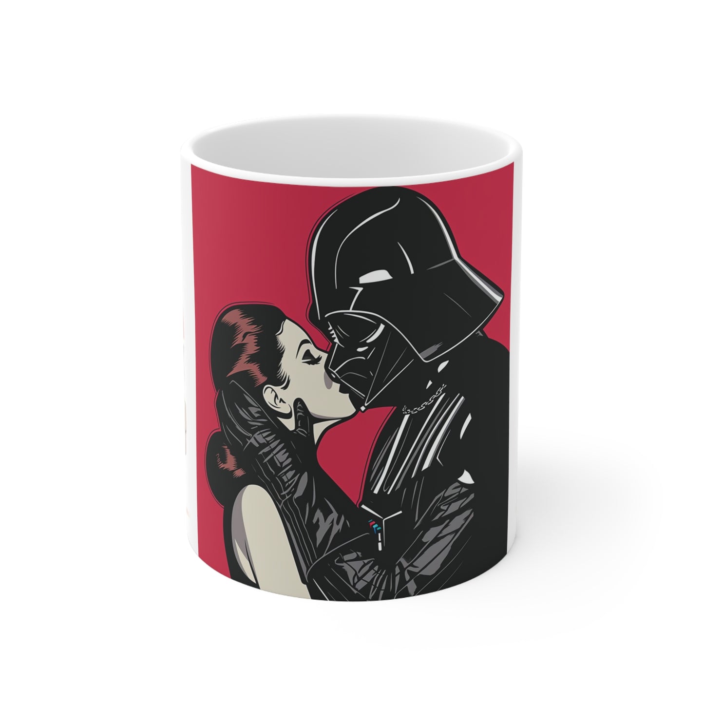 Iconic Galaxy Villain Romantic Valentine's Day Kiss Ceramic Mug 11oz - Unique Gift for the One You Love