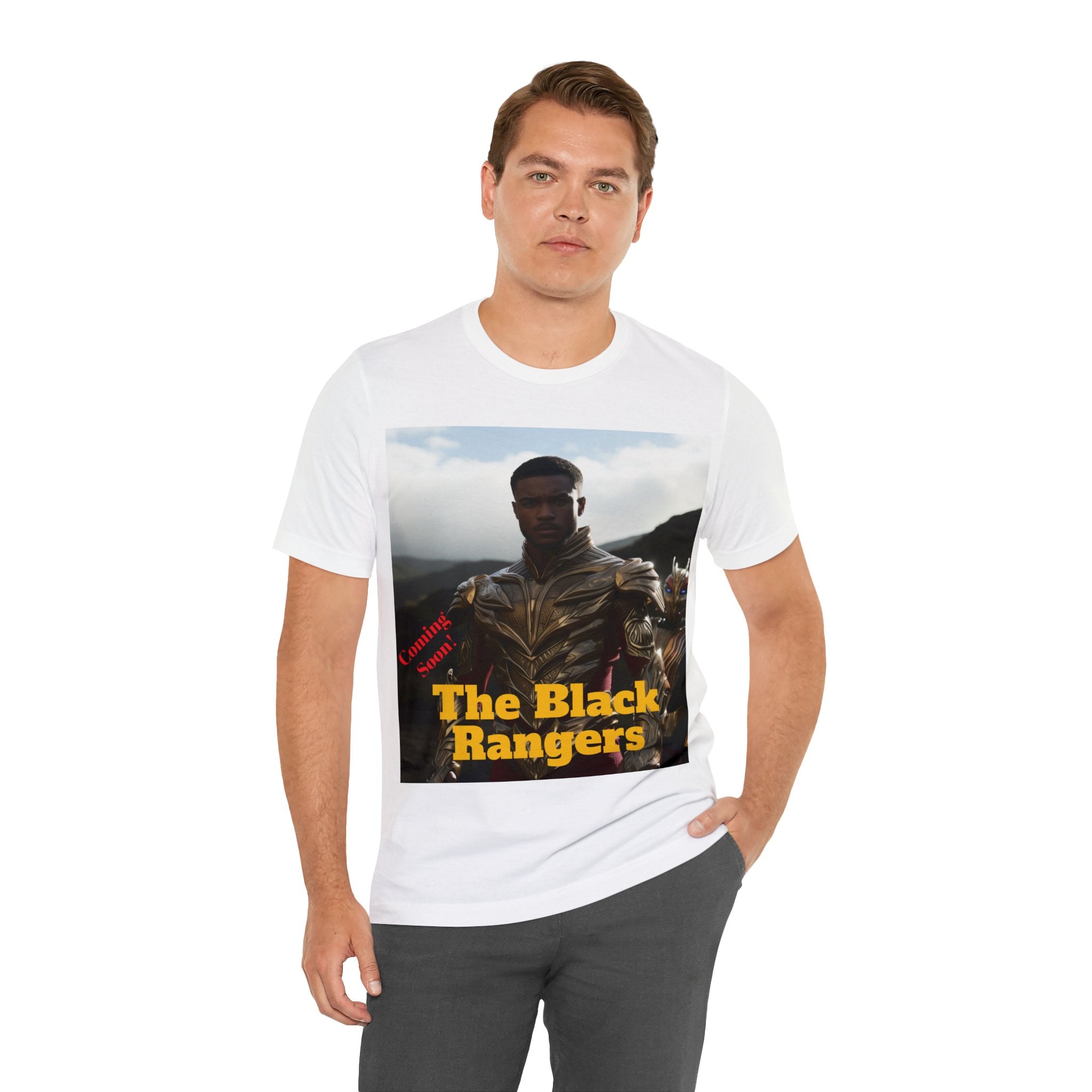 "The Black Rangers: Afro-American Excellence - Retro Inspired Unisex Jersey Short Sleeve Tee - Celebrating Diversity in Heroic Style"