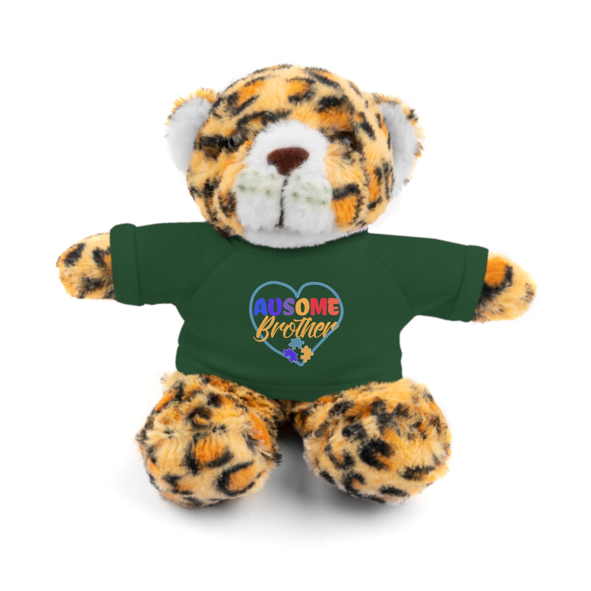 Show Support for Autism Sufferers and celebrate Your 'Ausome Brother' with Autism Awareness Stuffed Bear - Customized Tee Included