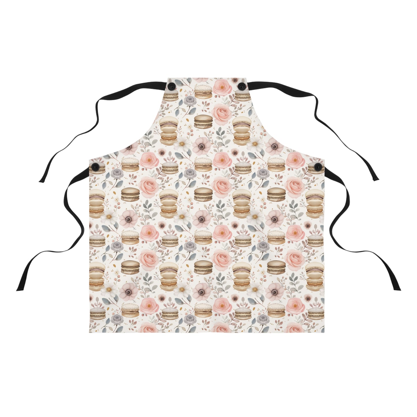 Stay Stylish While Baking: It's Raining Macaroons Pastry Chef's Dream Pattern Apron (AOP) For Foodies and The Amateur Cook Who Loves a Good Laugh in Style