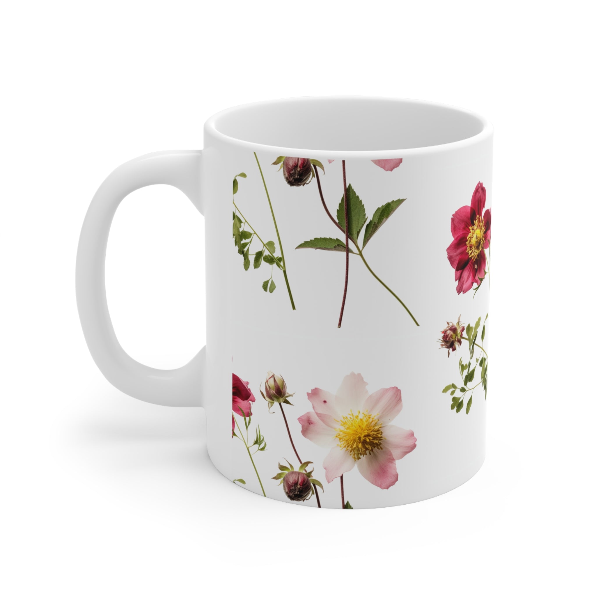 Ceramic Mug 11oz Floral Days Flower Design Coffee Cup Gift Floral Print Coffee Mug Home Decor Flower Design Coffee Cup Collectible