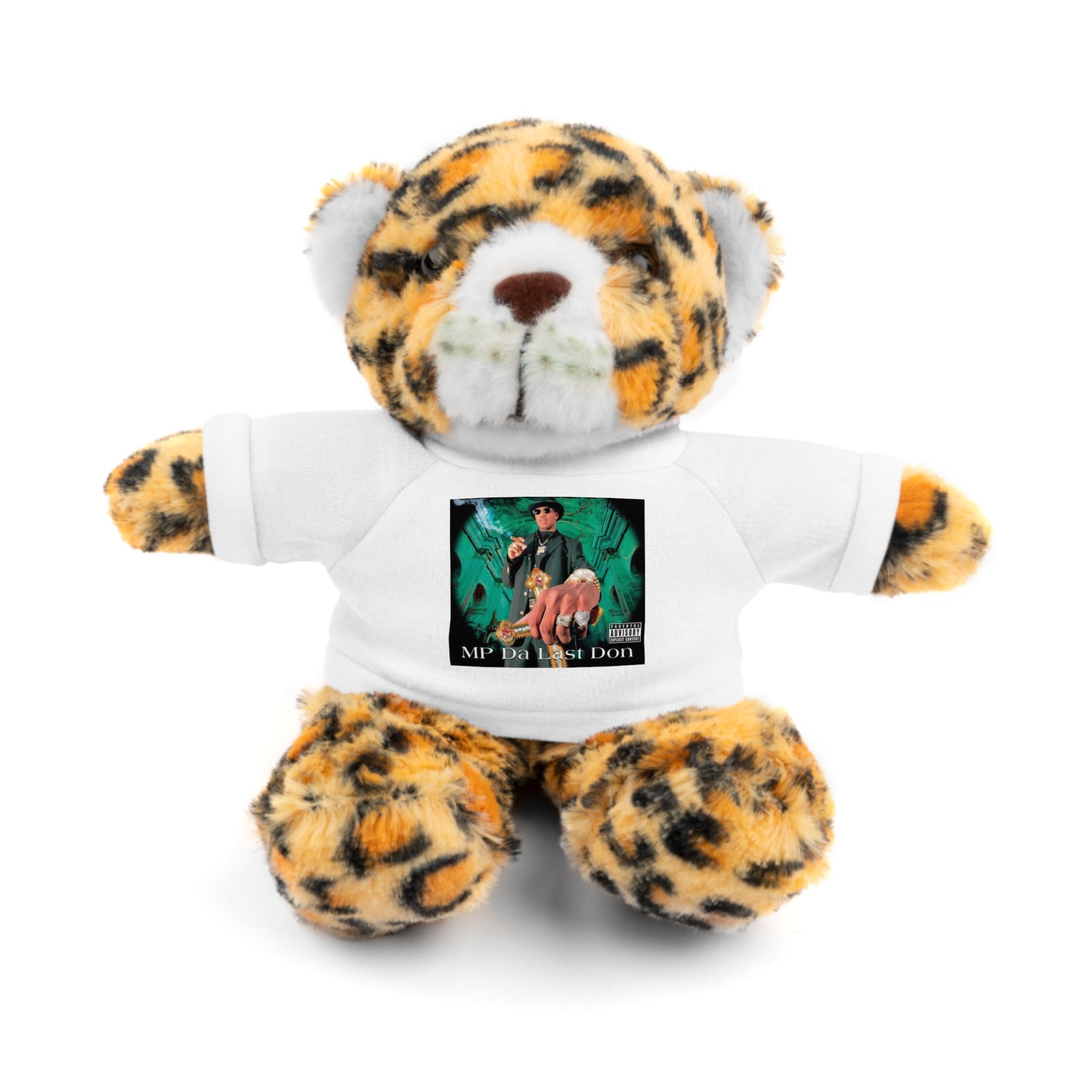 Nostalgic Vibes: Stuffed Animals with 90's Louisiana Rap Icon Tee - Retro Plush Toy for Hip Hop Fans