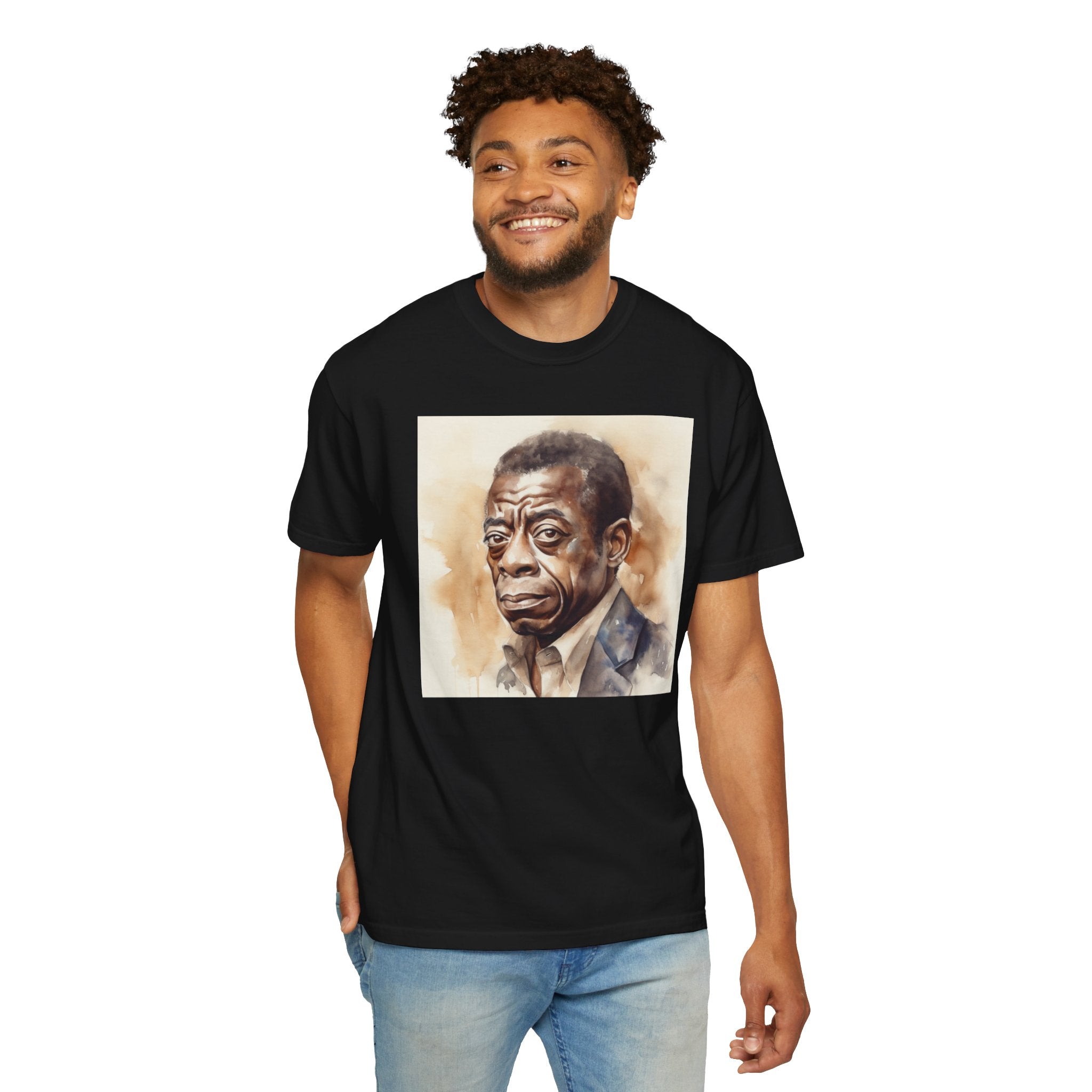 Iconic African American Pioneer Portrait Unisex Garment-Dyed T-shirt - Tribute to a Renowned Writer and Civil Rights Activist