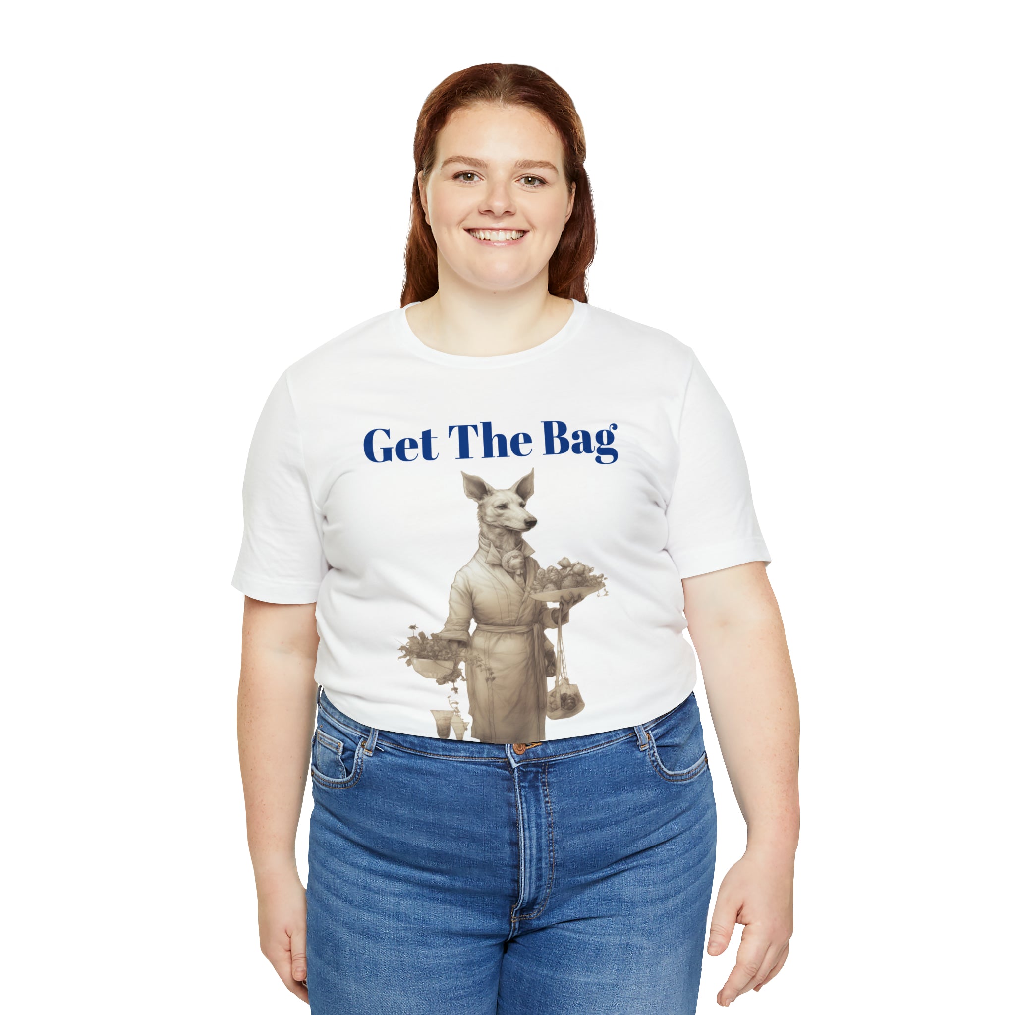 Unisex Jersey Short Sleeve Tee--"Get the Bag" Gentleman Canine Perfect Gift for Pet Lovers or For Dog Lovers