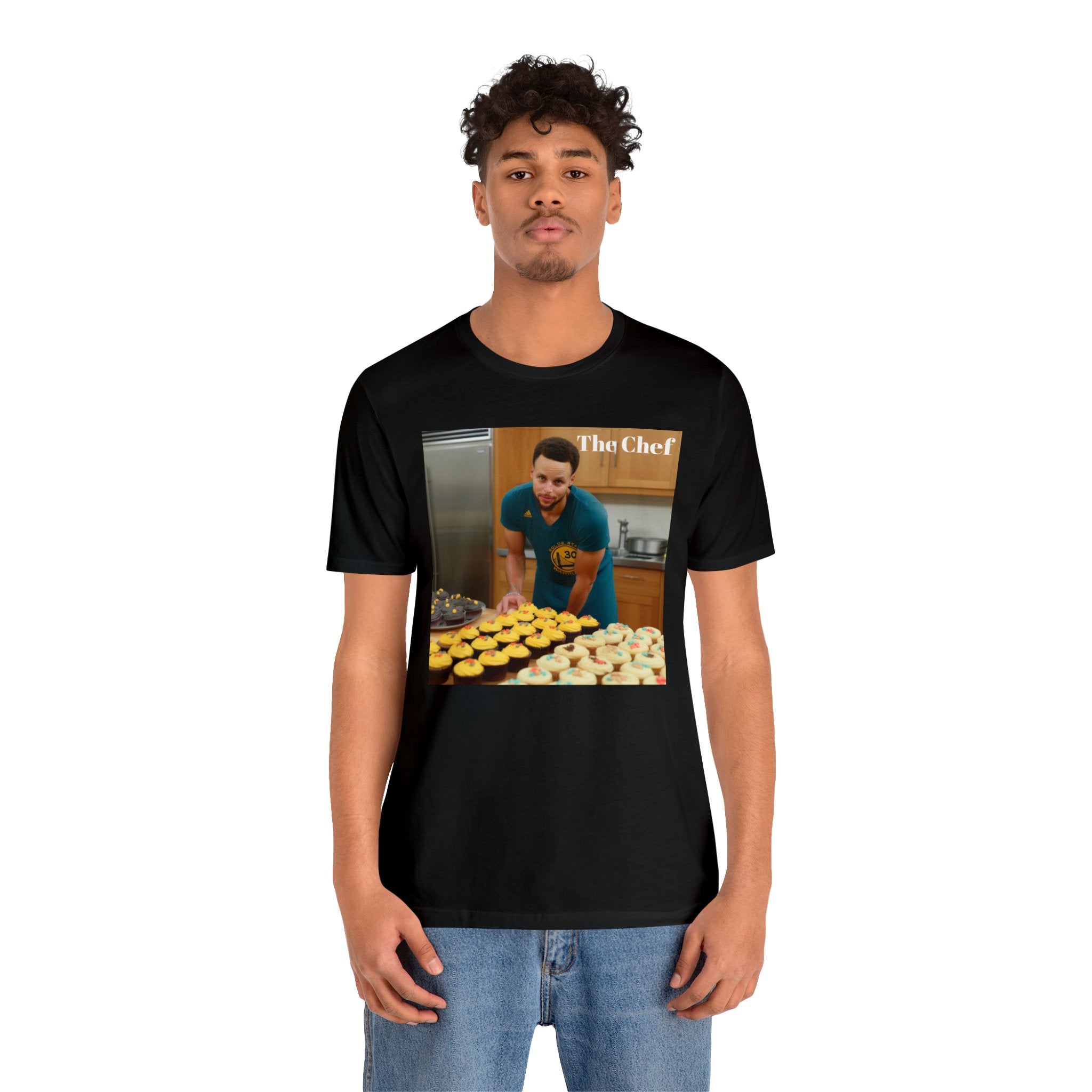 Chef Curry Man Wearing Baking Cupcakes Sports Parody Tee