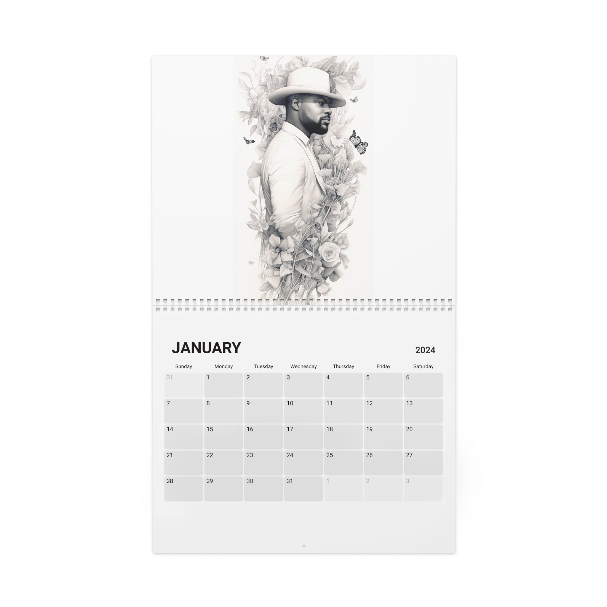 Stay Stylish All Year Round with the 2024 "Swagga Man" Desk Calendar